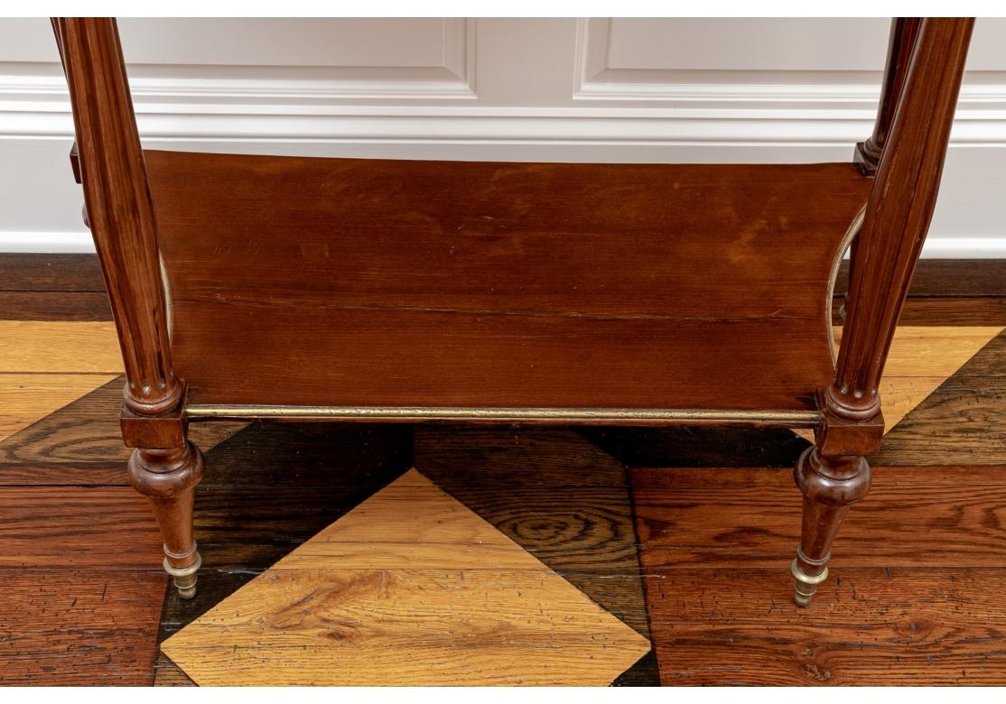 Louis XVI Style Mahogany Console with Brass Gallery For Sale 3