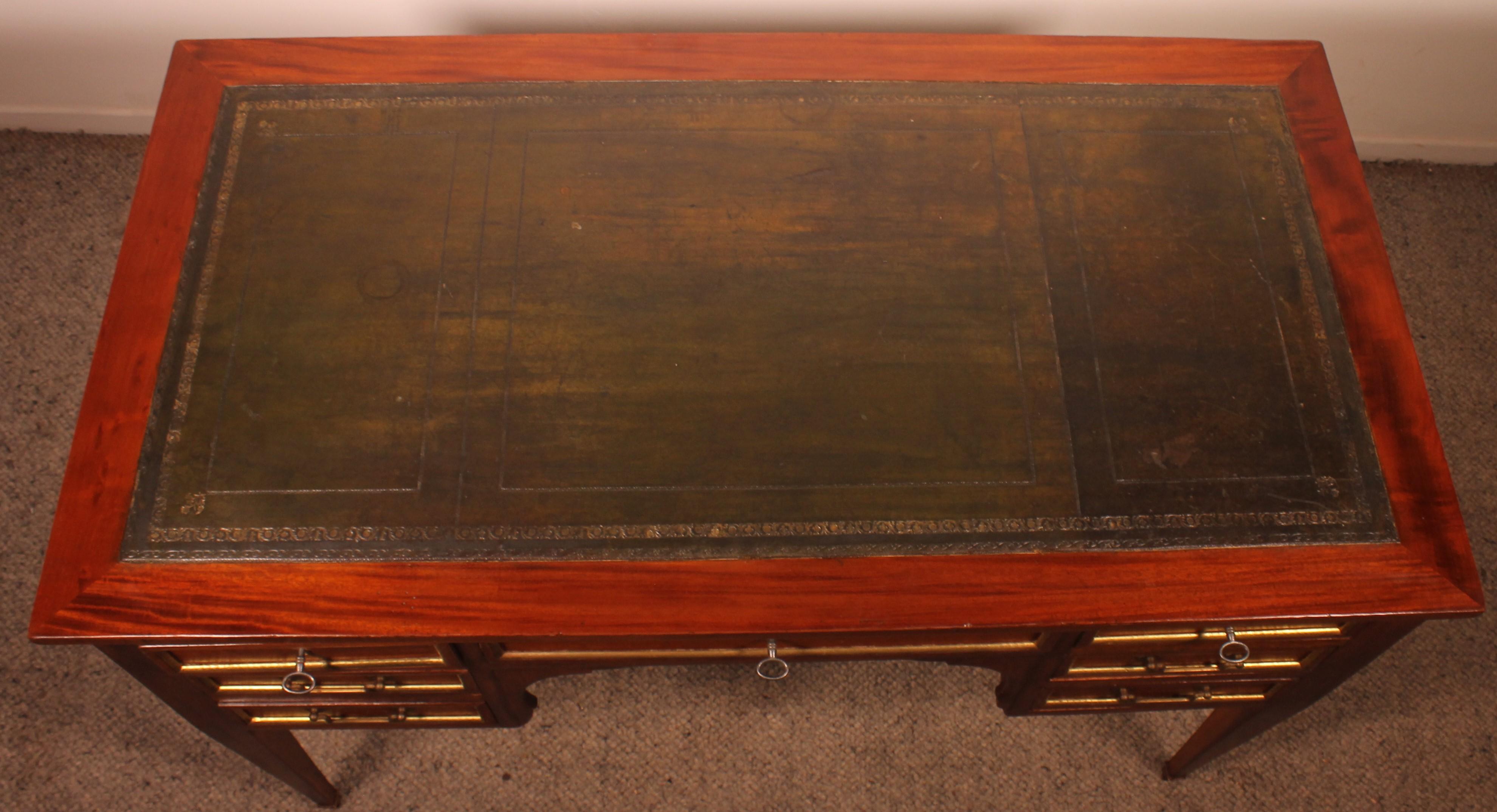 Louis XVI Style Mahogany Desk For Sale 5