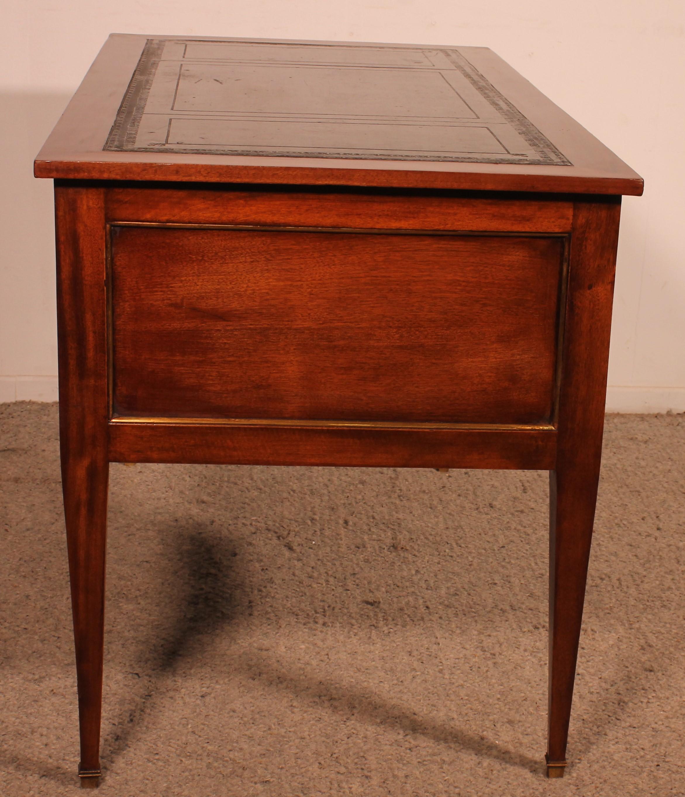 Louis XVI Style Mahogany Desk For Sale 1