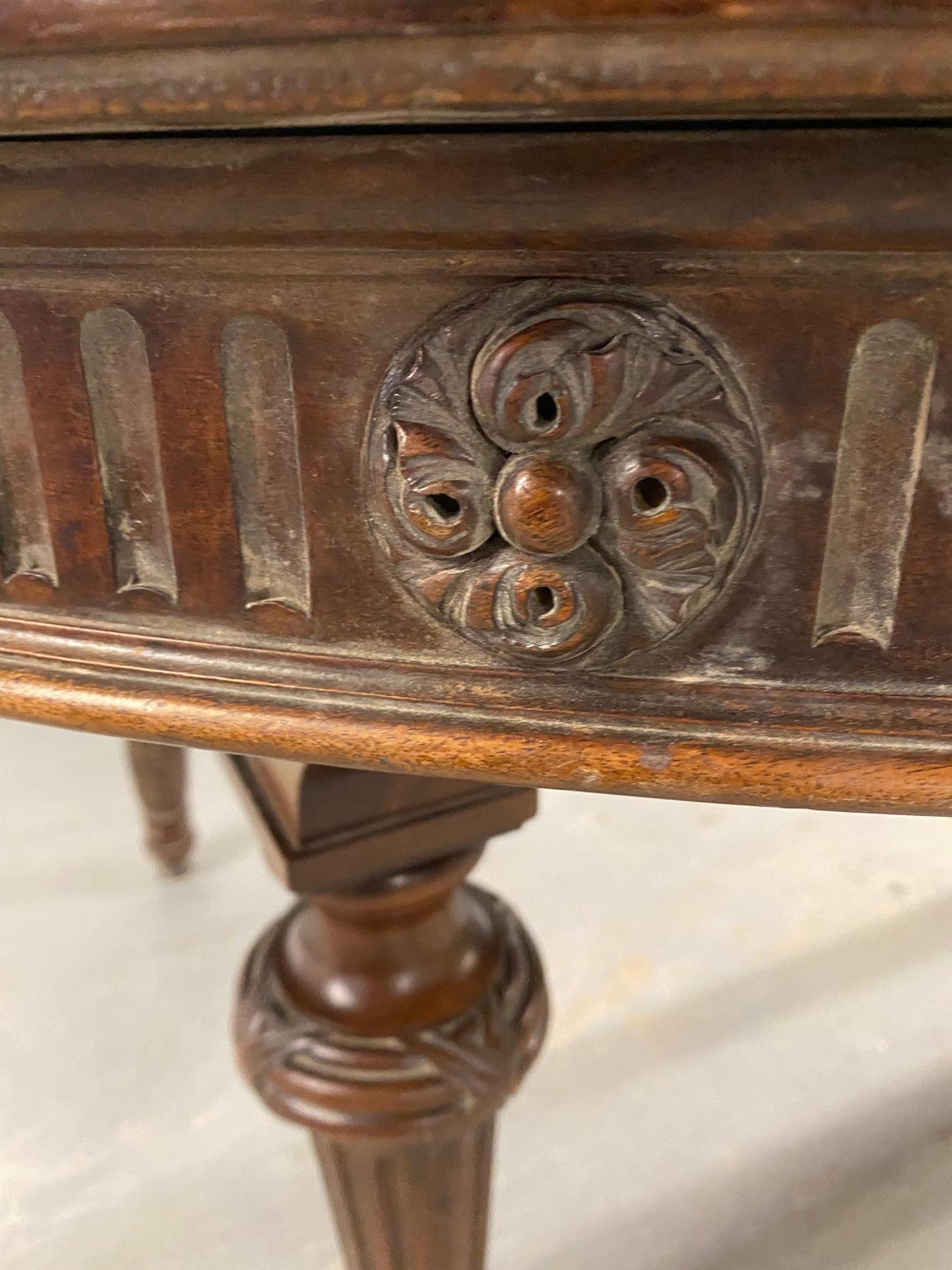 French Louis XVI Style Mahogany Dining Table For Sale