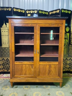 Louis XVI style mahogany display cabinet