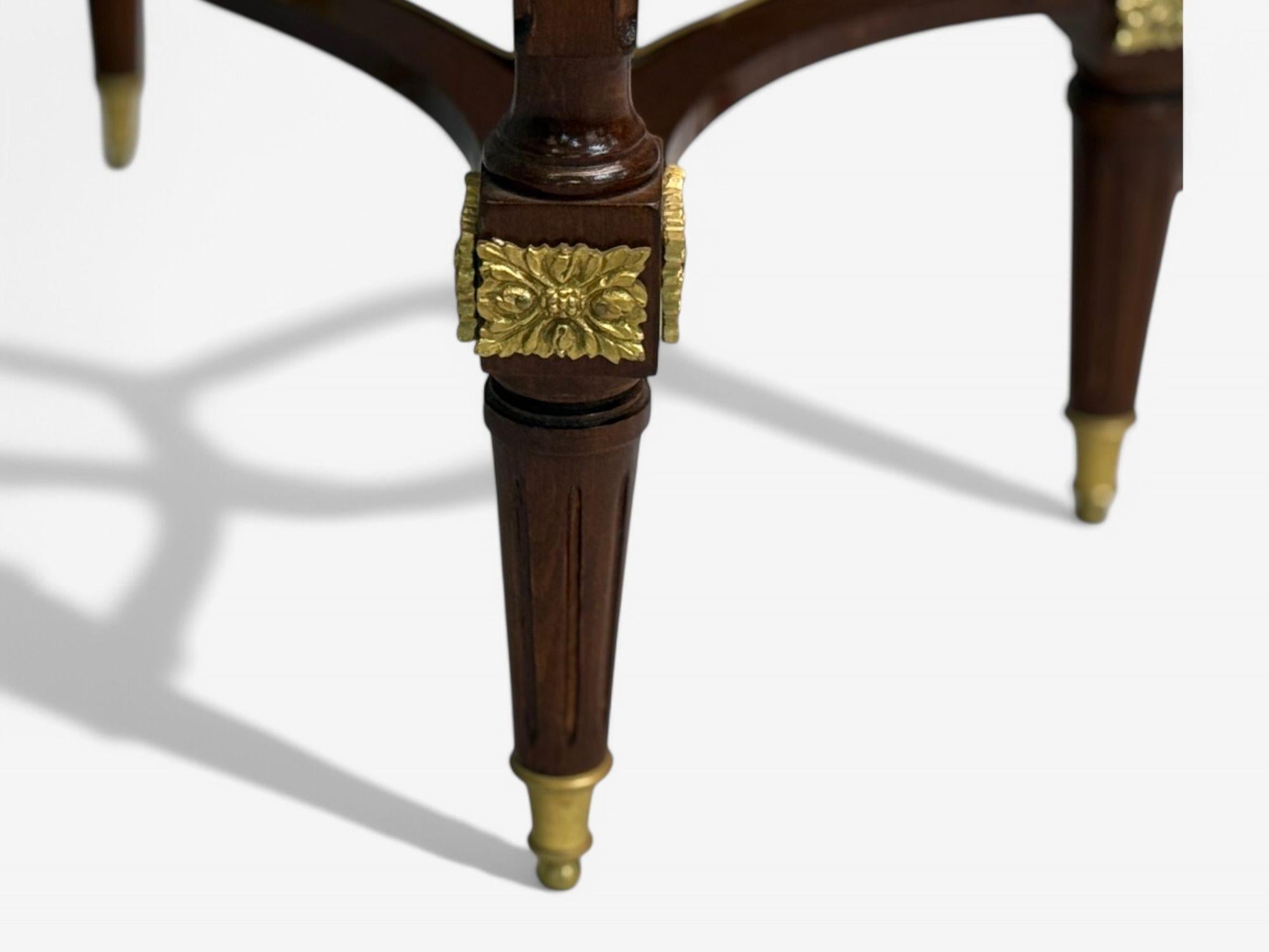 Tables d'appoint de style Louis XVI, acajou, bronze doré, marbre, Europe, 1970 en vente 7
