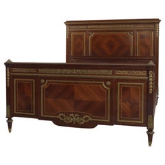 Louis XVI Style Mahogany Double Bed by Fernand Kohl