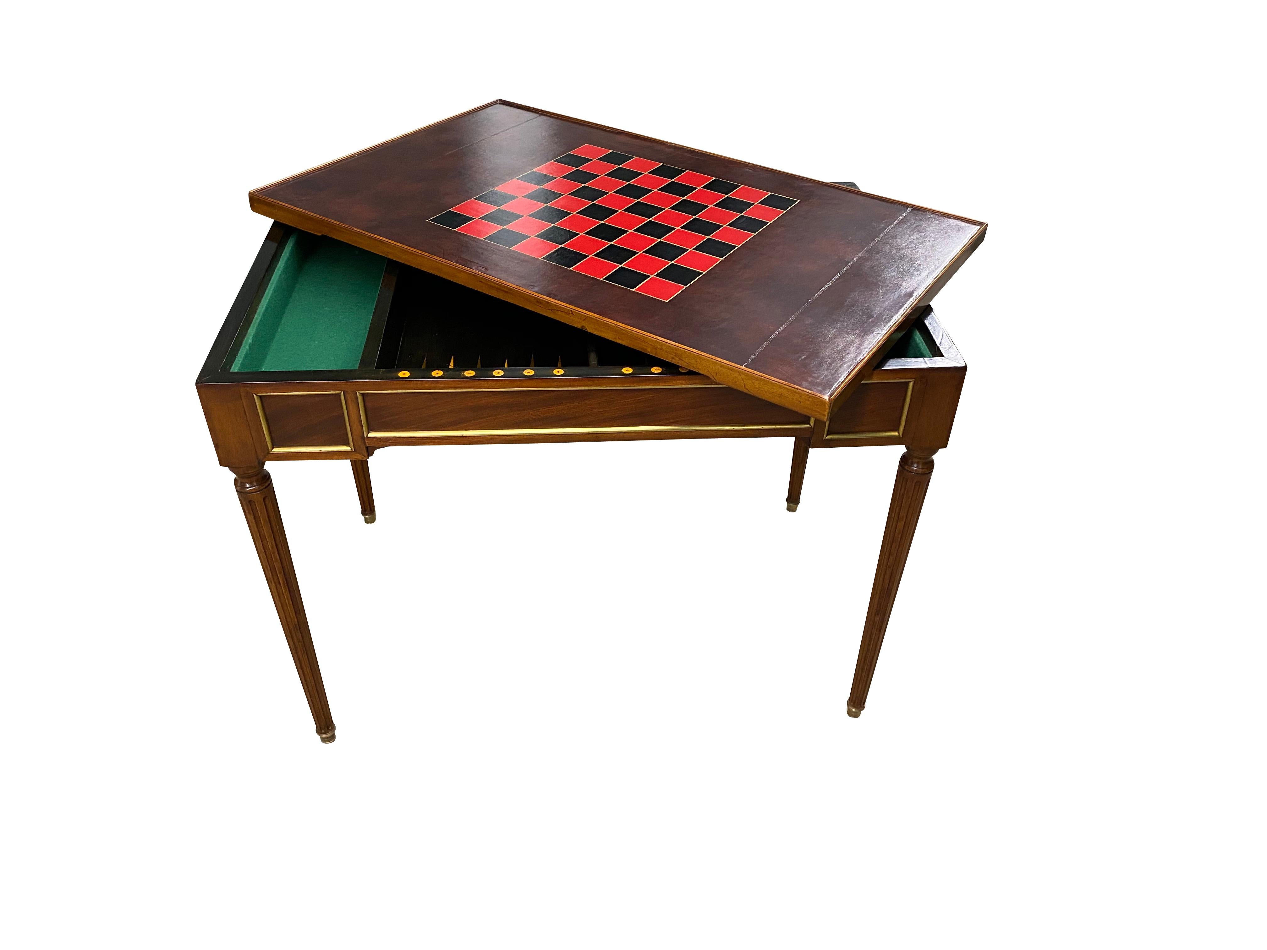 Louis XVI Style Mahogany Games Table 2