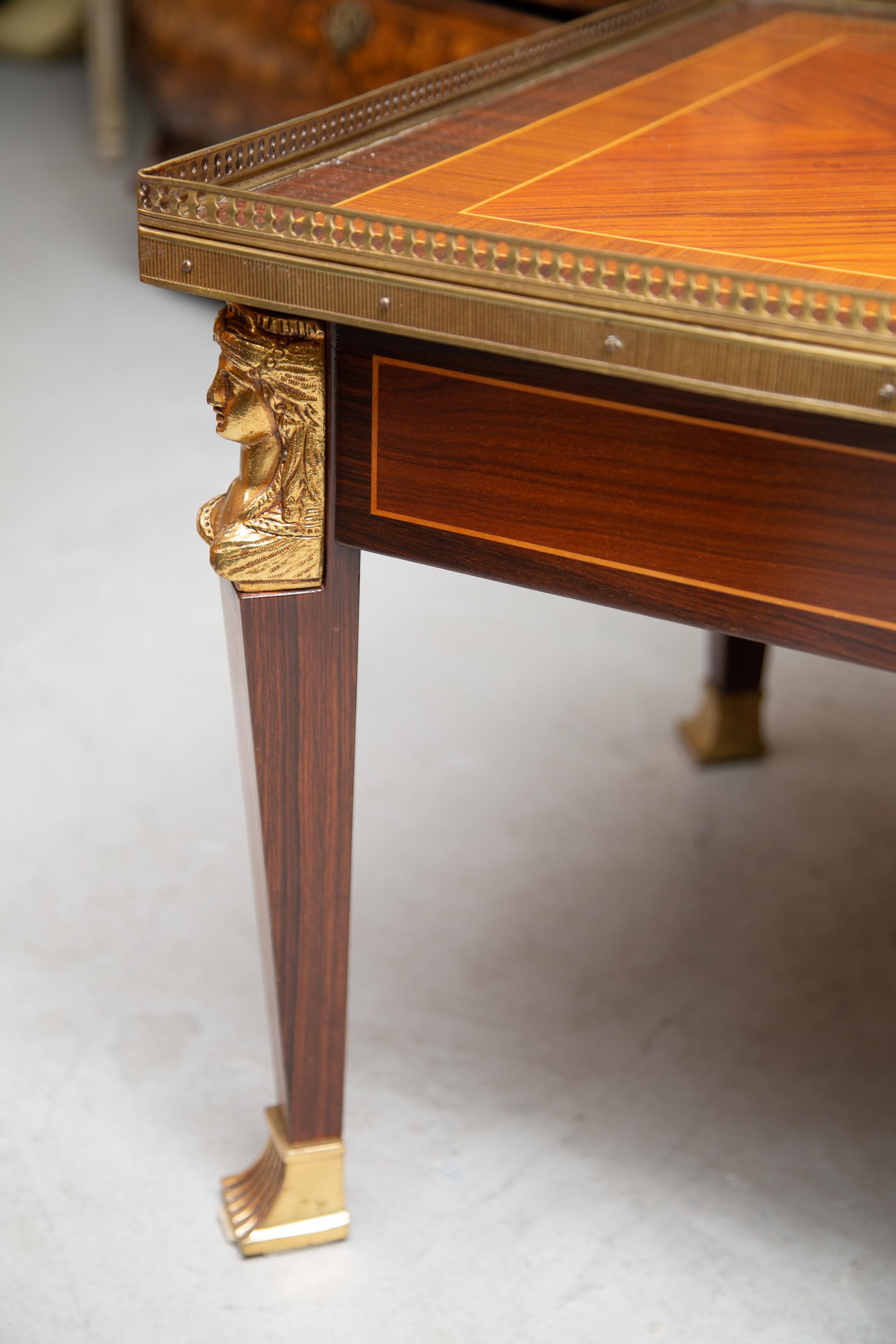 20th Century Louis XVI Style Mahogany Inlaid Coffee Table