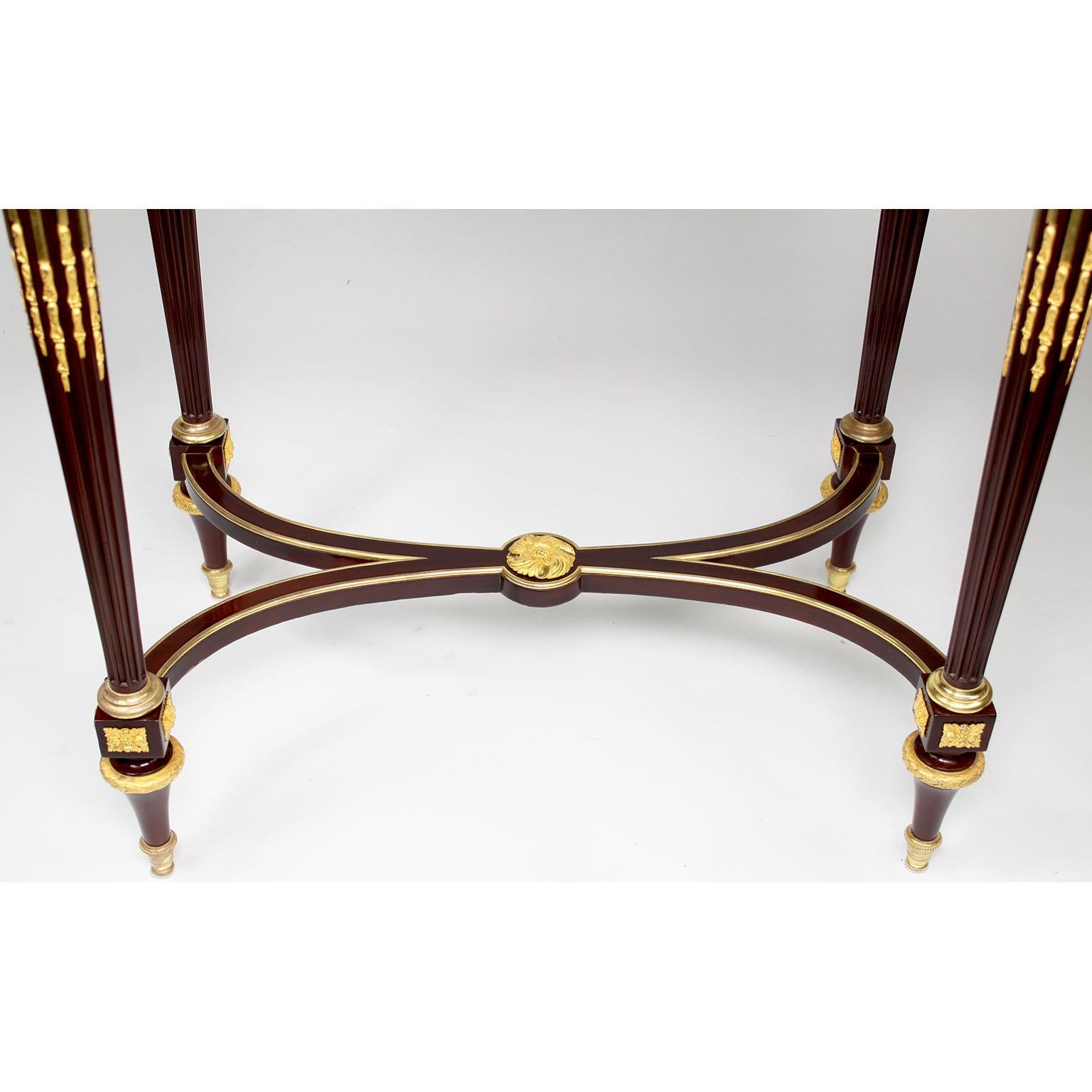 Louis XVI Style Mahogany & Ormolu Mounted Bijouterie Vitrine Table -Henri Dasson For Sale 3