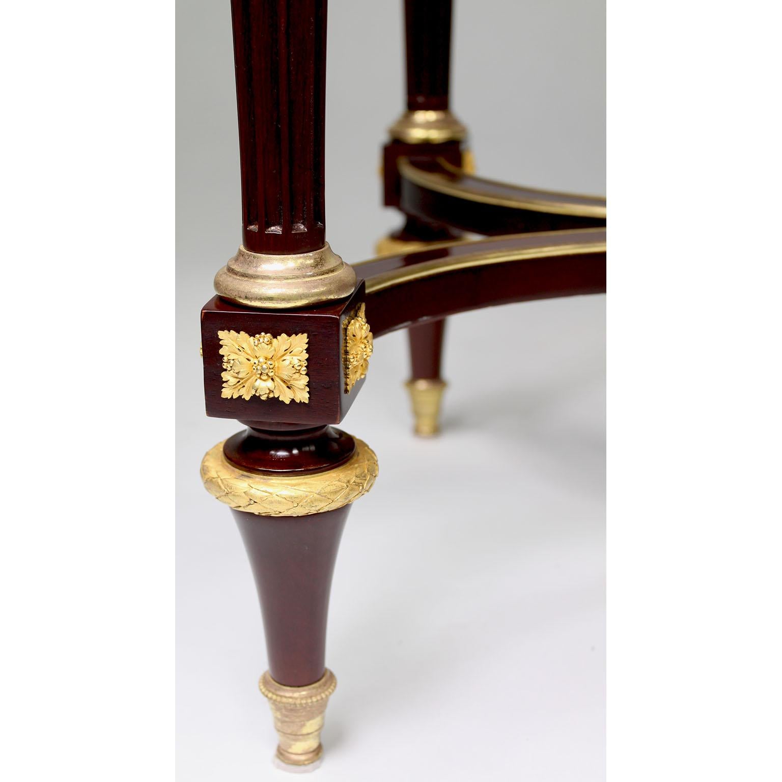 Louis XVI Style Mahogany & Ormolu Mounted Bijouterie Vitrine Table -Henri Dasson For Sale 4