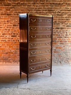 Louis XVI Style Mahogany ‘Semainier' Chest of Drawers, France, circa 1860