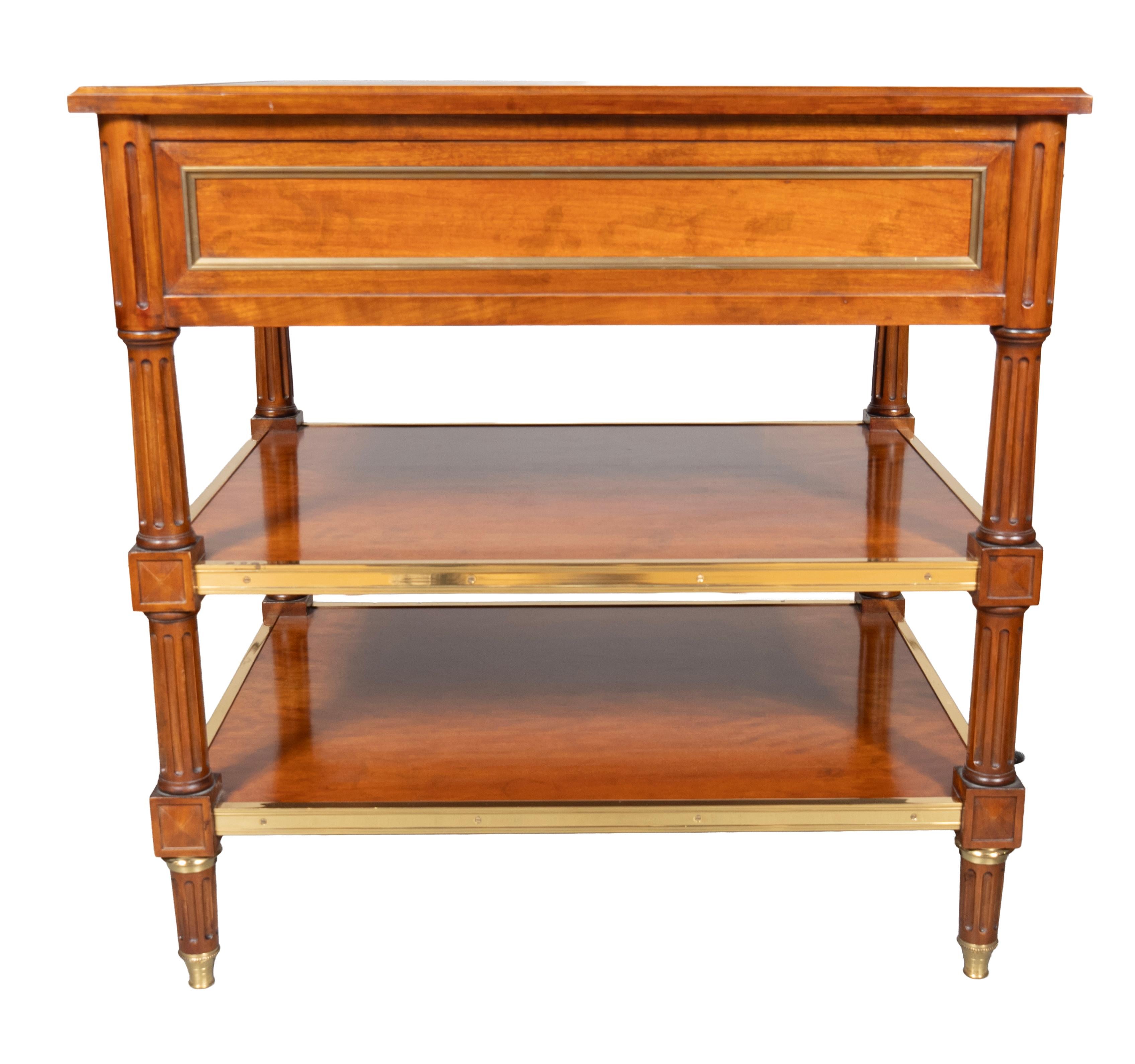 Late 20th Century Louis XVI Style Mahogany Table By Frederick P. Victoria For Sale