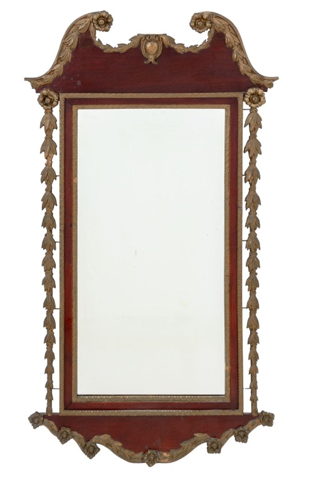 Louis XVI Style Mahogany Wall Mirror For Sale 2
