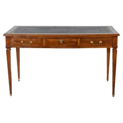 Louis XVI-Style Mahogany Writing Desk with Leather Top