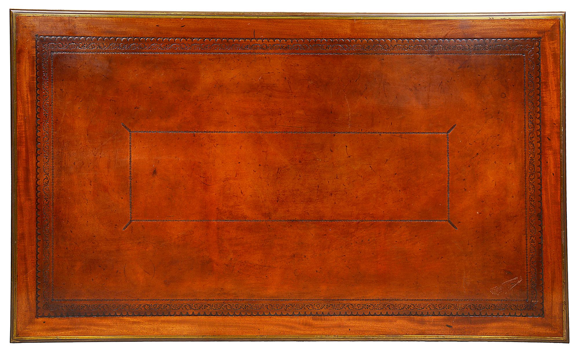 Ormolu Louis XVI Style Mahogany Writing Table, circa 1890 For Sale