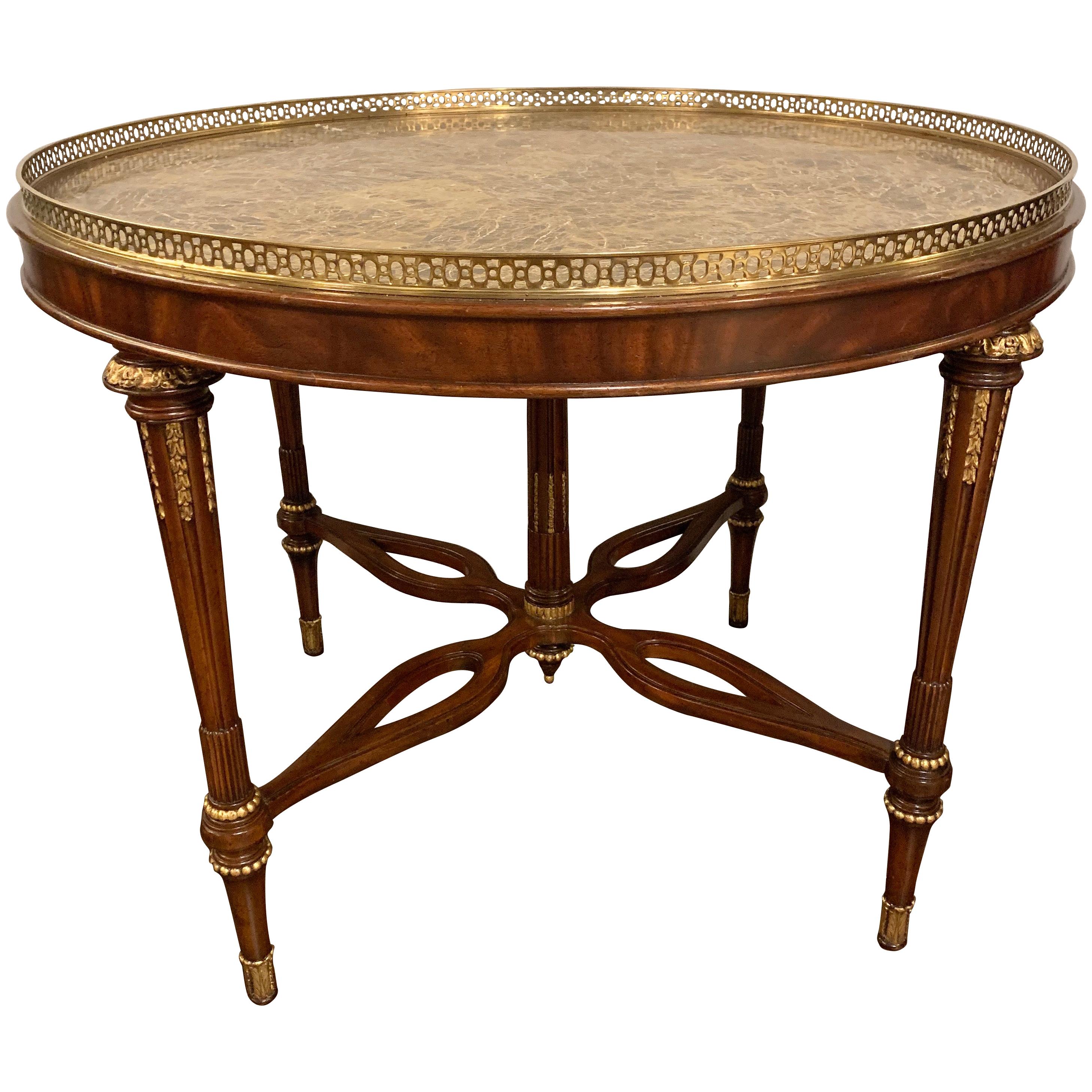 Louis XVI Style Maitland Smith Center Card or Small Dining Table