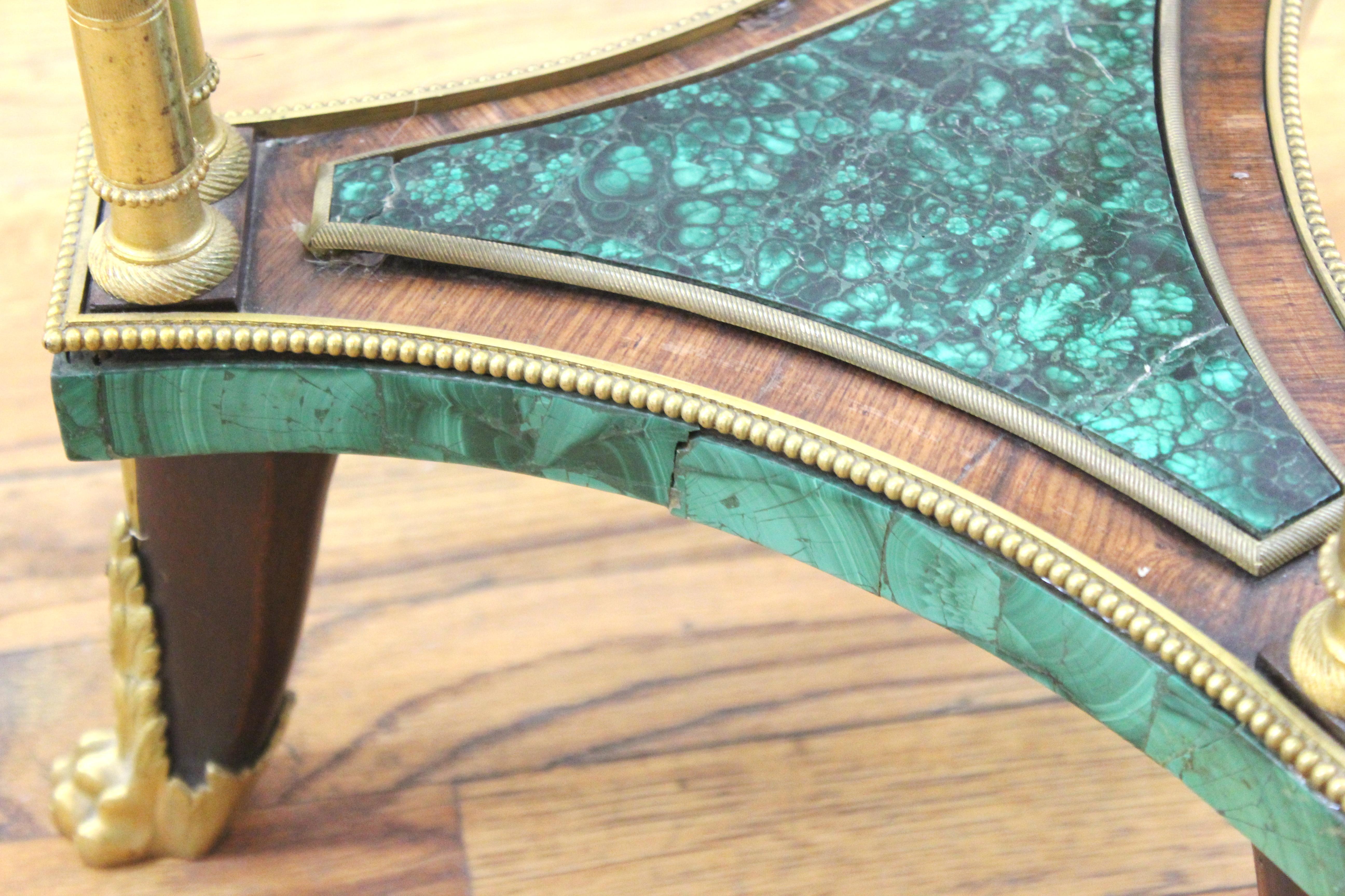 Louis XVI Style Malachite Gueridon Table 9
