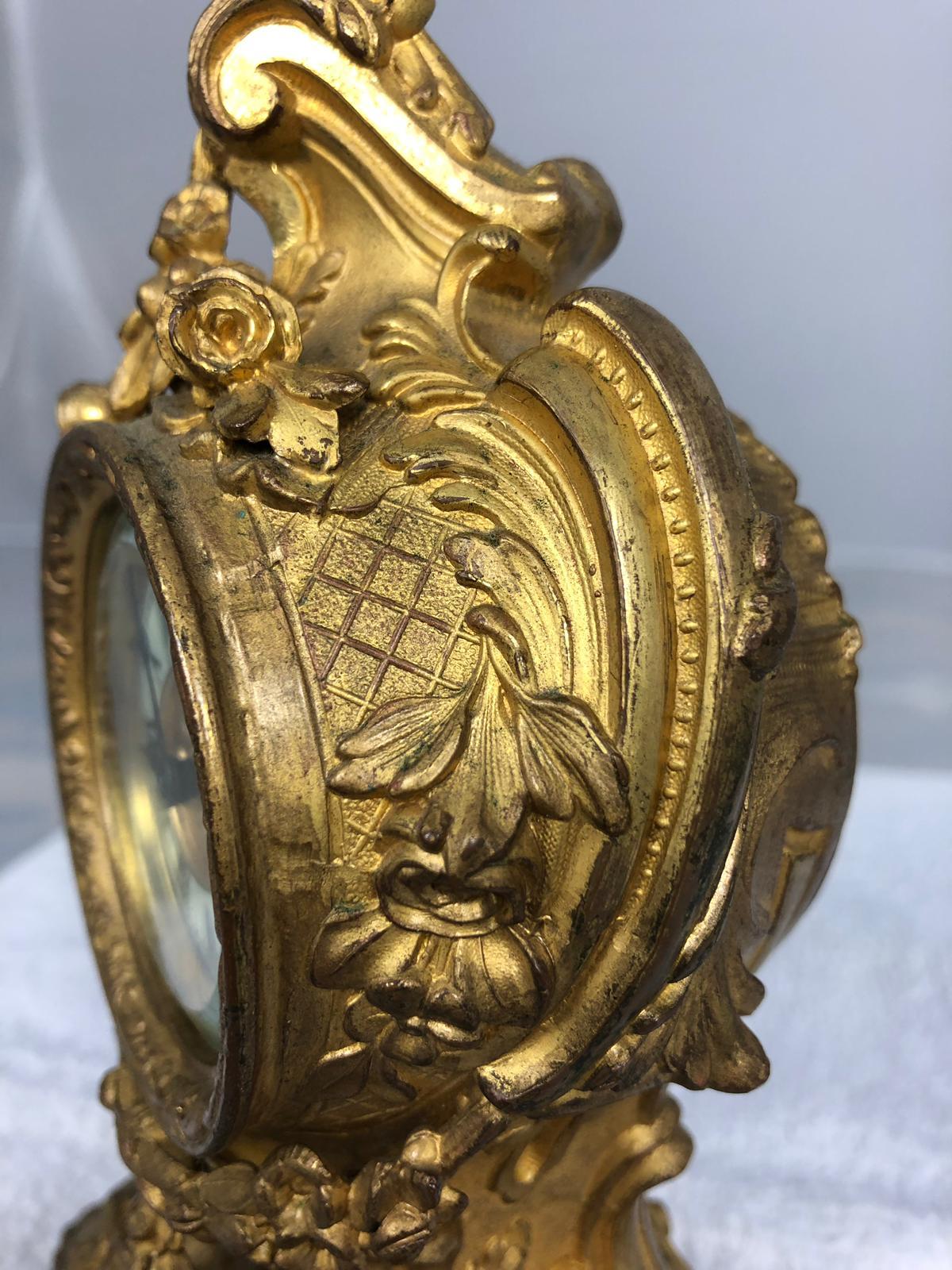 French Louis XVI Style Mantle Clock, Late 19th Century For Sale