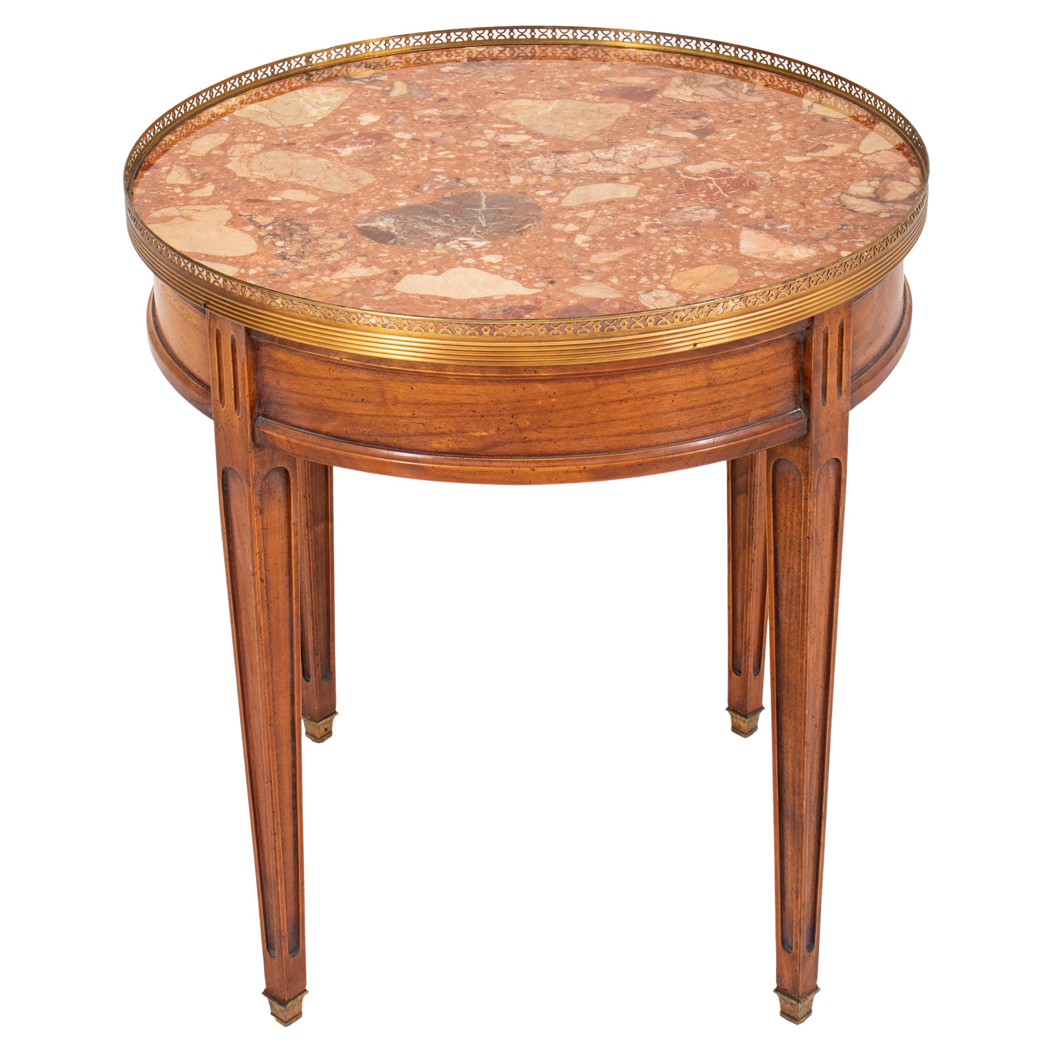 Louis XVI Style Marble Mounted Table a Bouillotte