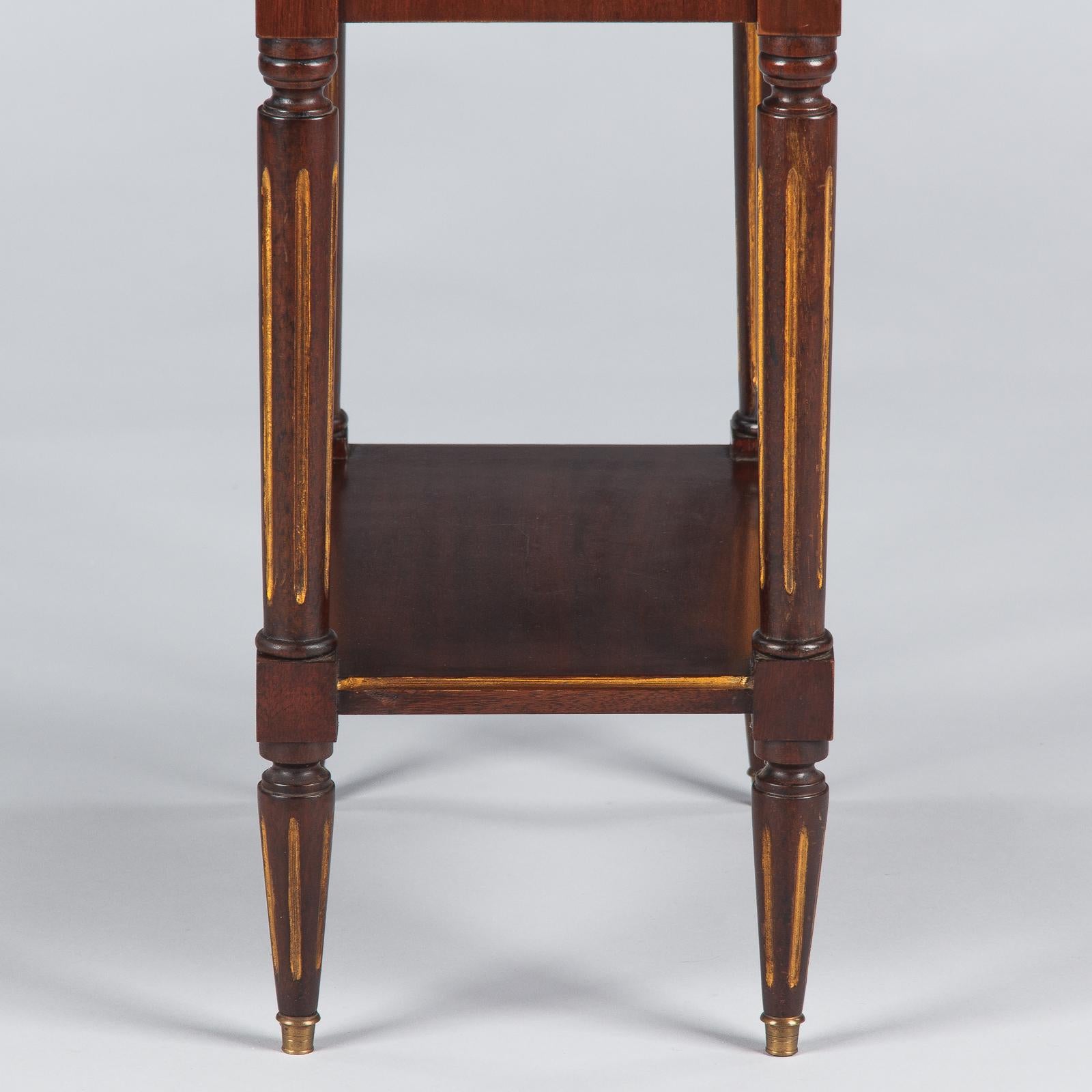 Louis XVI Style Mahogany and Marble-Top Bedside Cabinet, 1920s 7