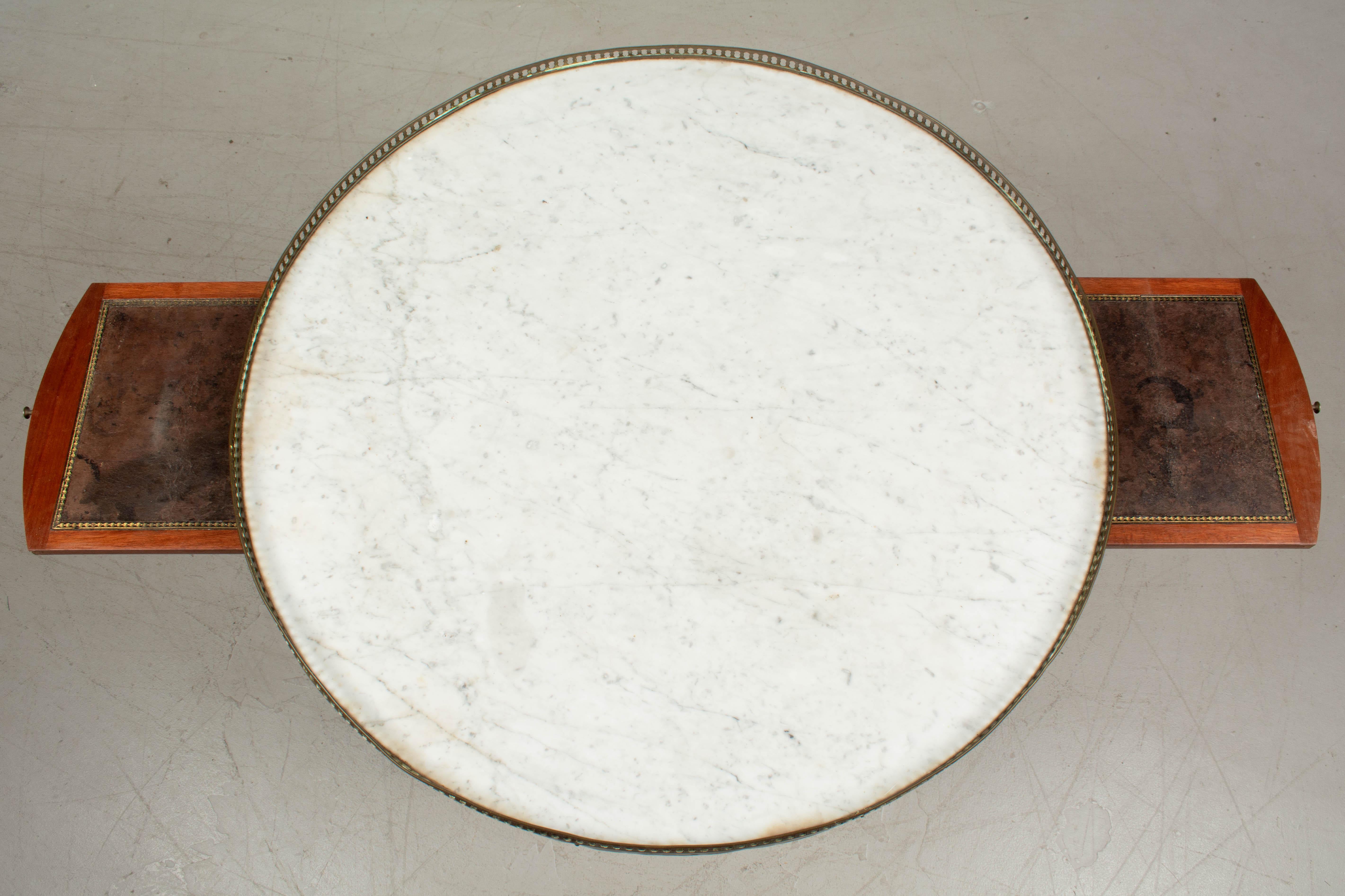 Louis XVI Style Marble-Top Bouillotte Table 2
