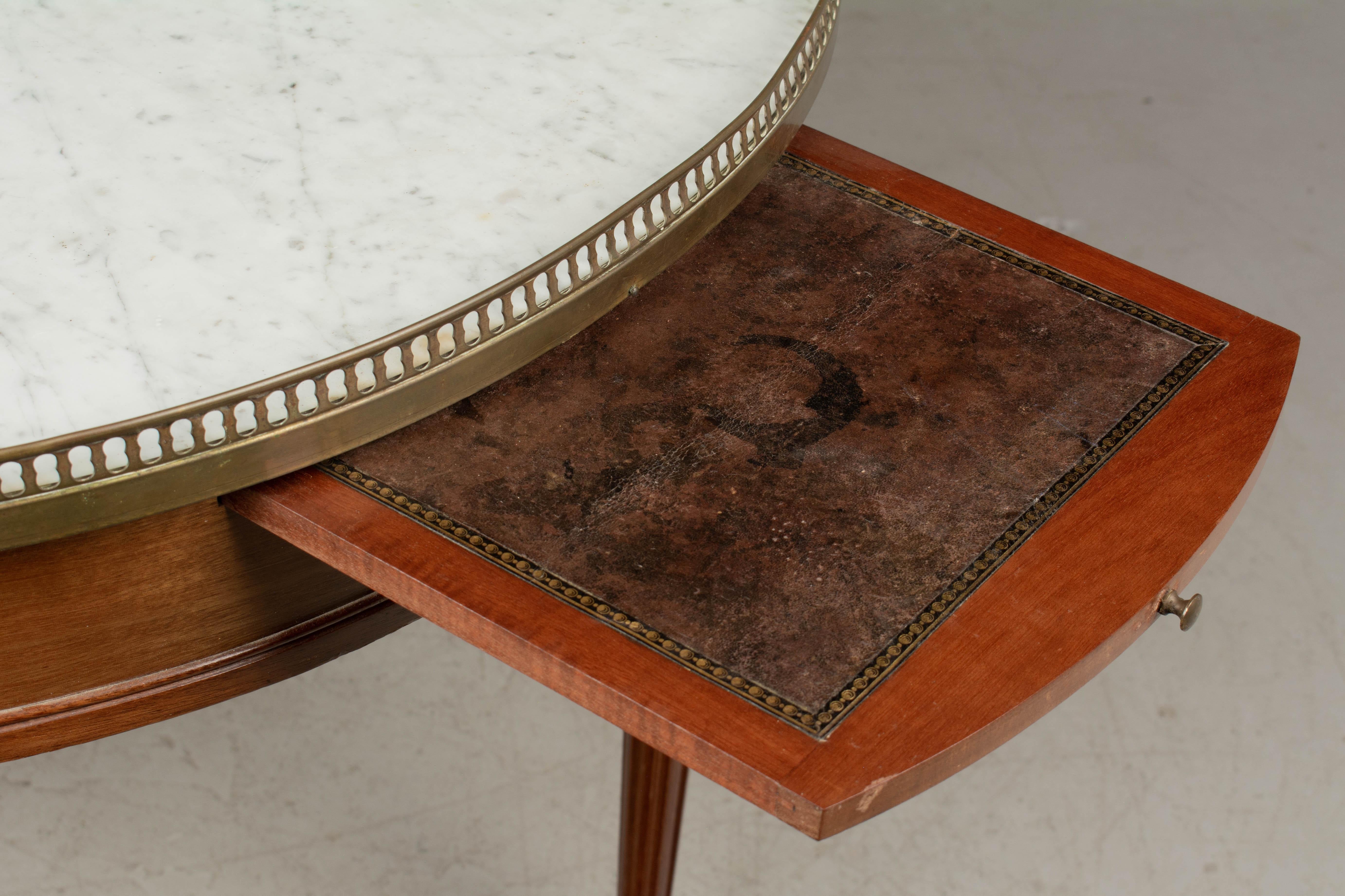 Louis XVI Style Marble-Top Bouillotte Table 3