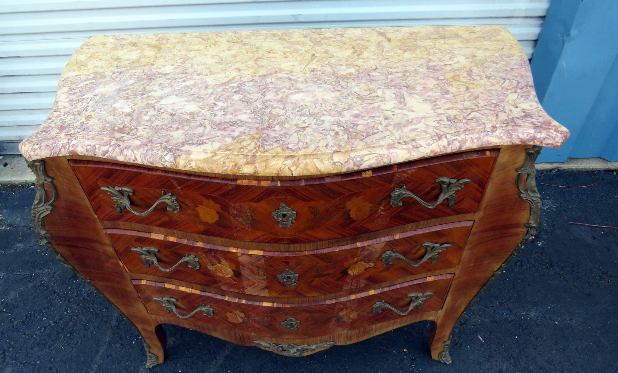 Louis XVI Style Marble-Top Commode 1