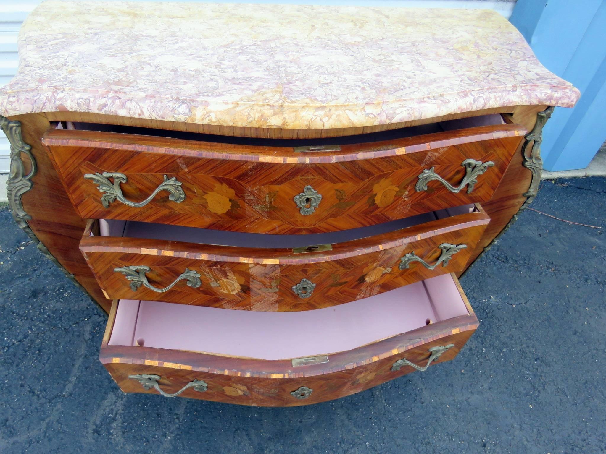 Louis XVI Style Marble-Top Commode 4
