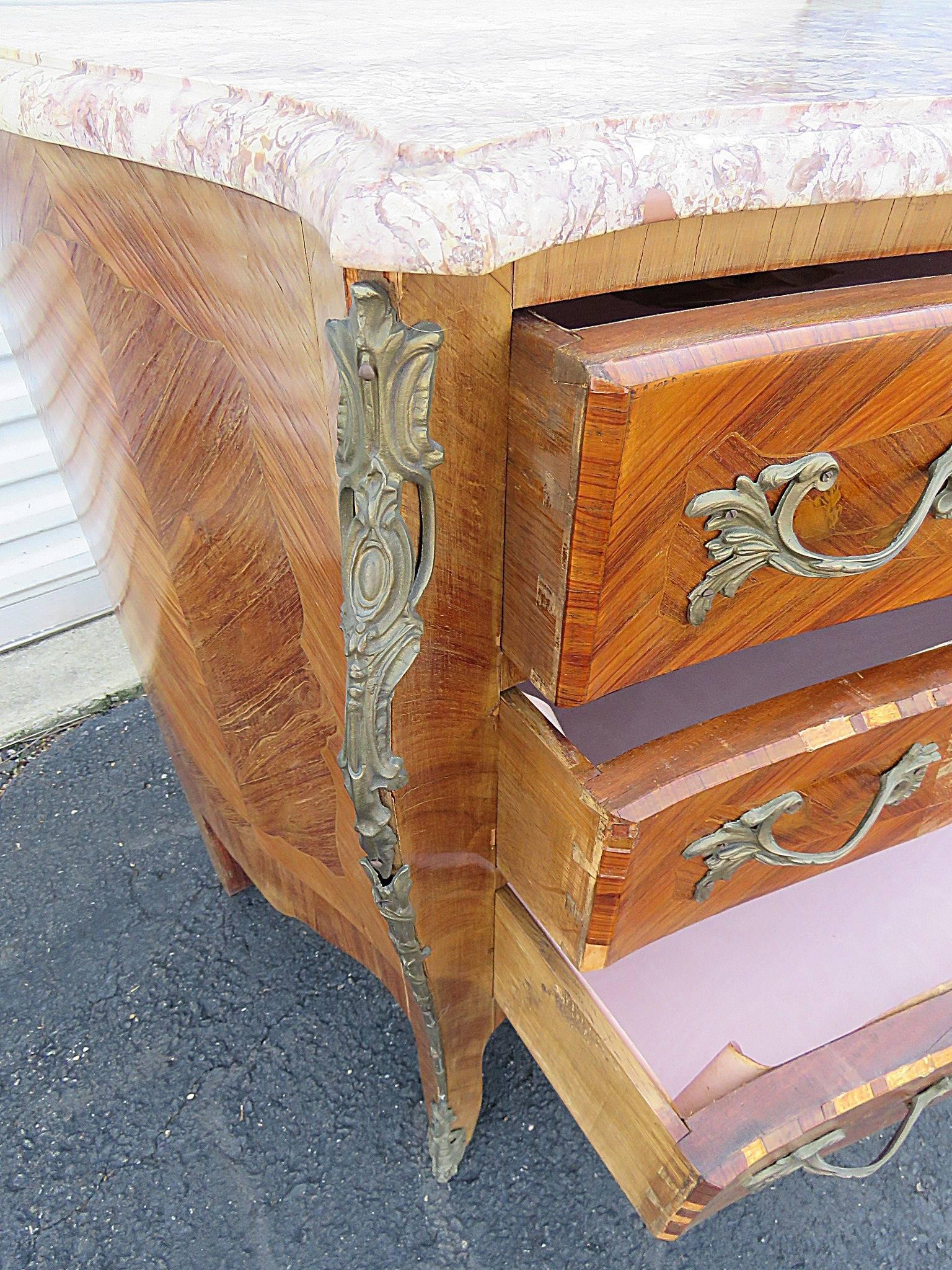 Louis XVI Style Marble-Top Commode 5