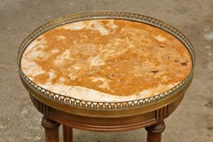Louis XVI Style Marble-Top Gueridon Drinks Table