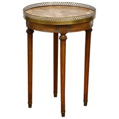 Louis XVI Style Marble-Top Gueridon Drinks Table