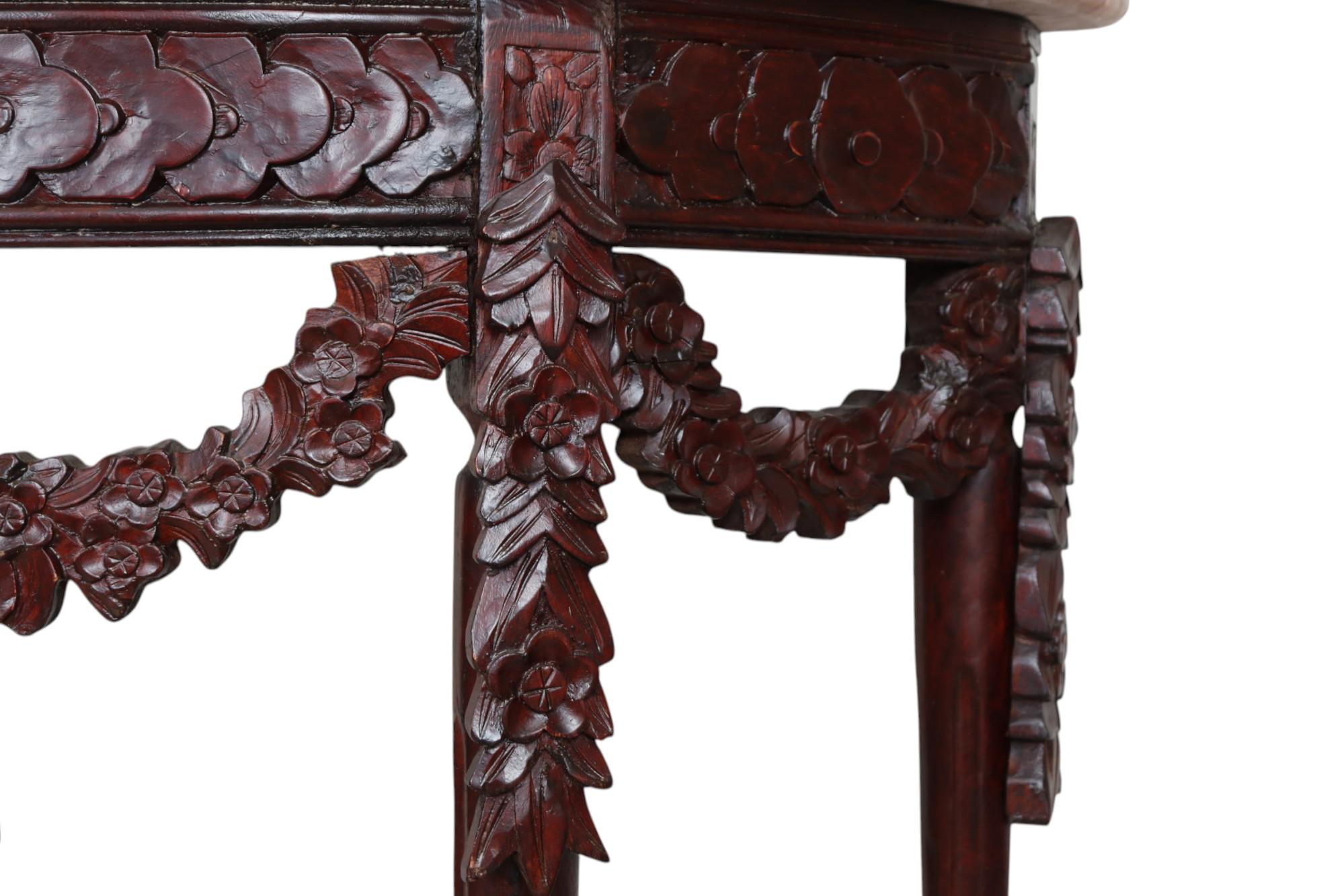 Louis XVI Style Marble Top Hall Table For Sale 3