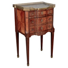 Louis XVI Style Marble Top Nightstand or Side Table