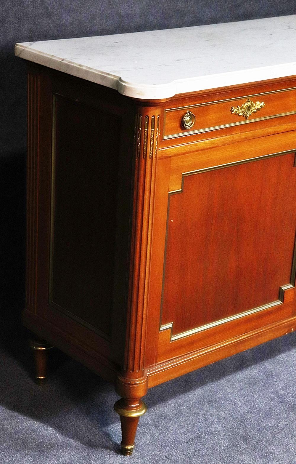 Louis XVI Style Marble-Top Server 1