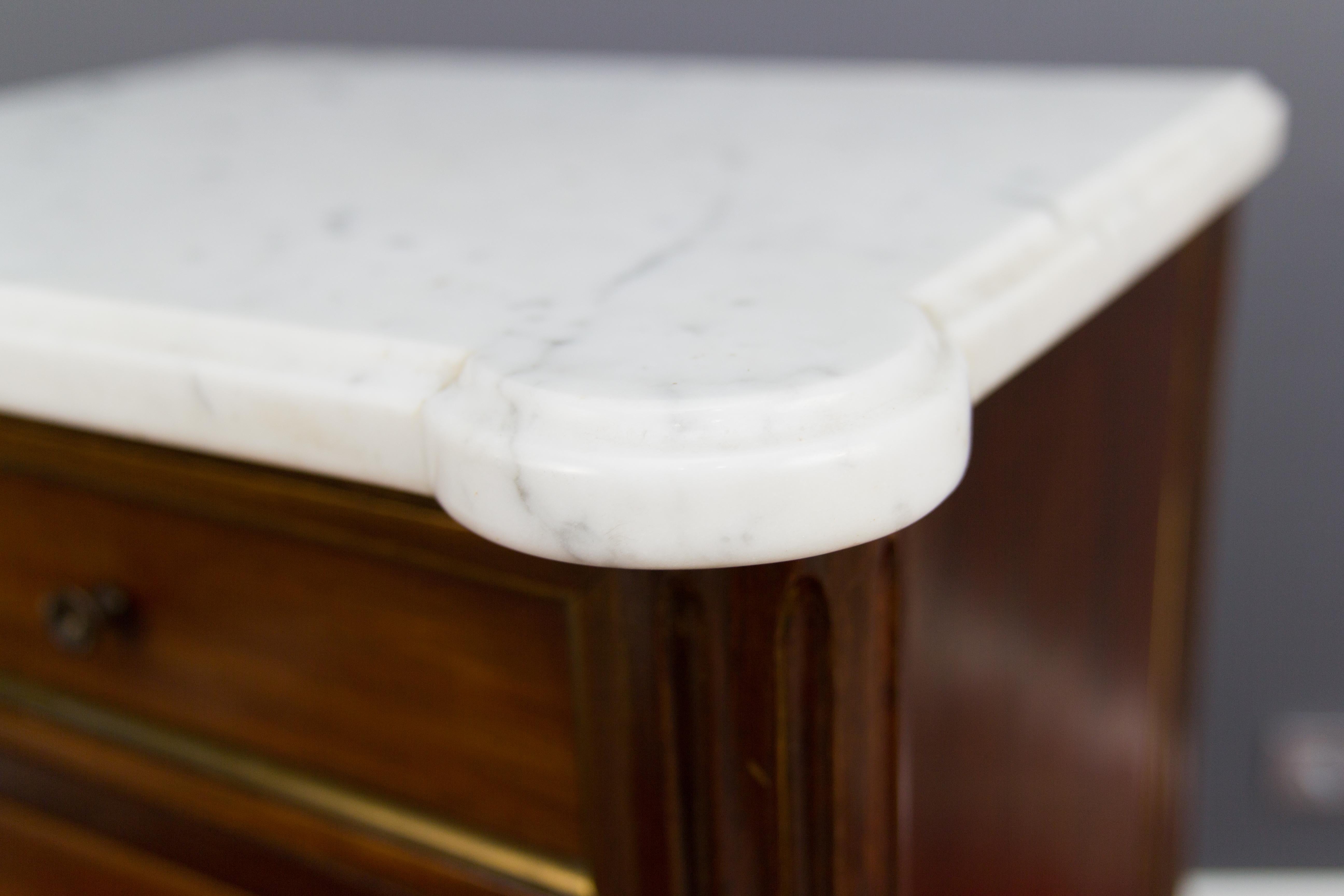 Louis XVI Style Marble Top Side Table 7