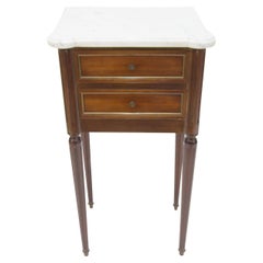 Antique Louis XVI Style Marble Top Side Table
