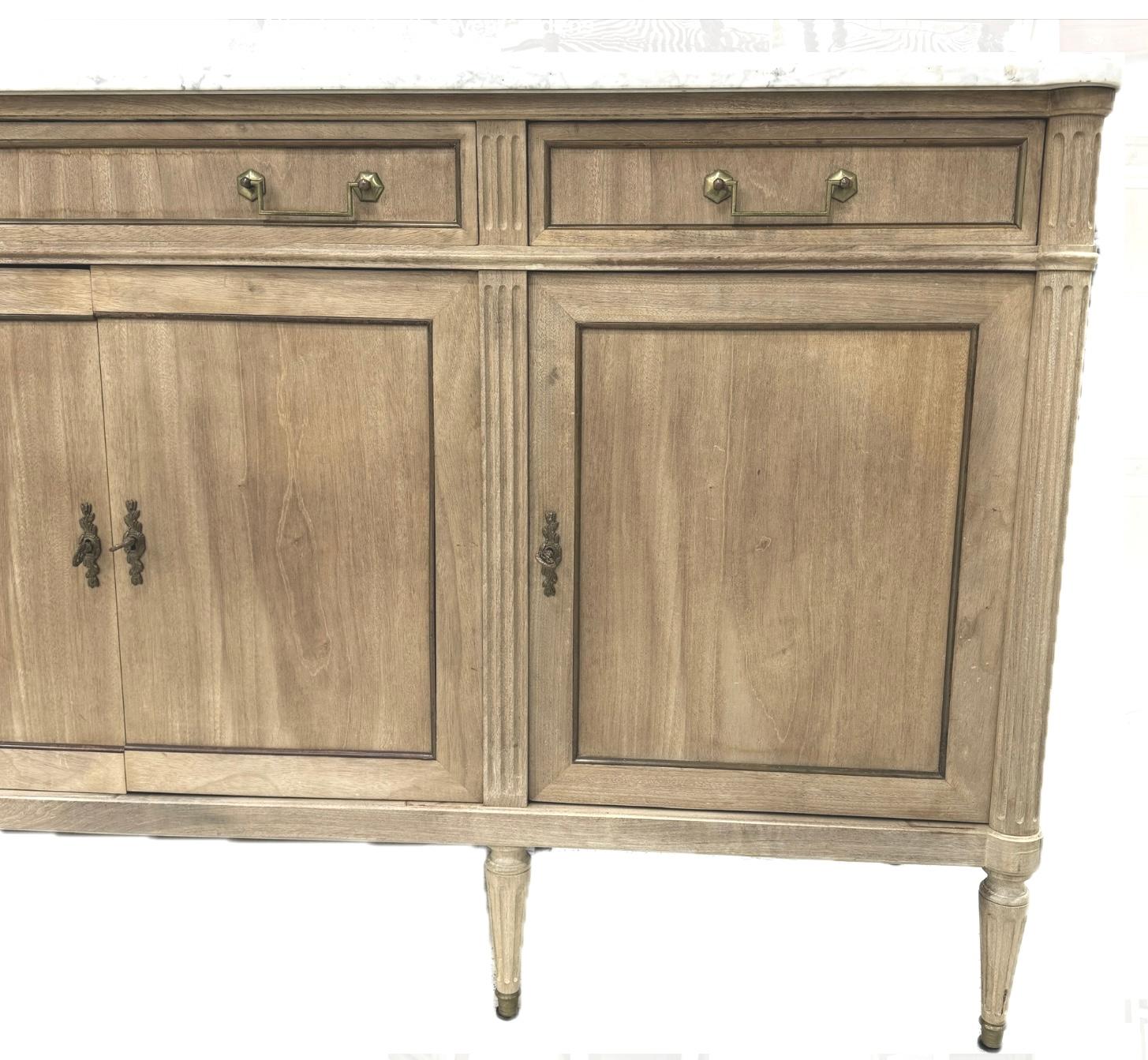 Louis XVI Style Marble Top Sideboard/Enfilade For Sale 1
