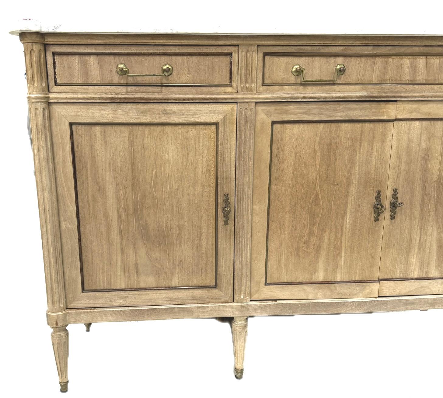 Louis XVI Style Marble Top Sideboard/Enfilade For Sale 2