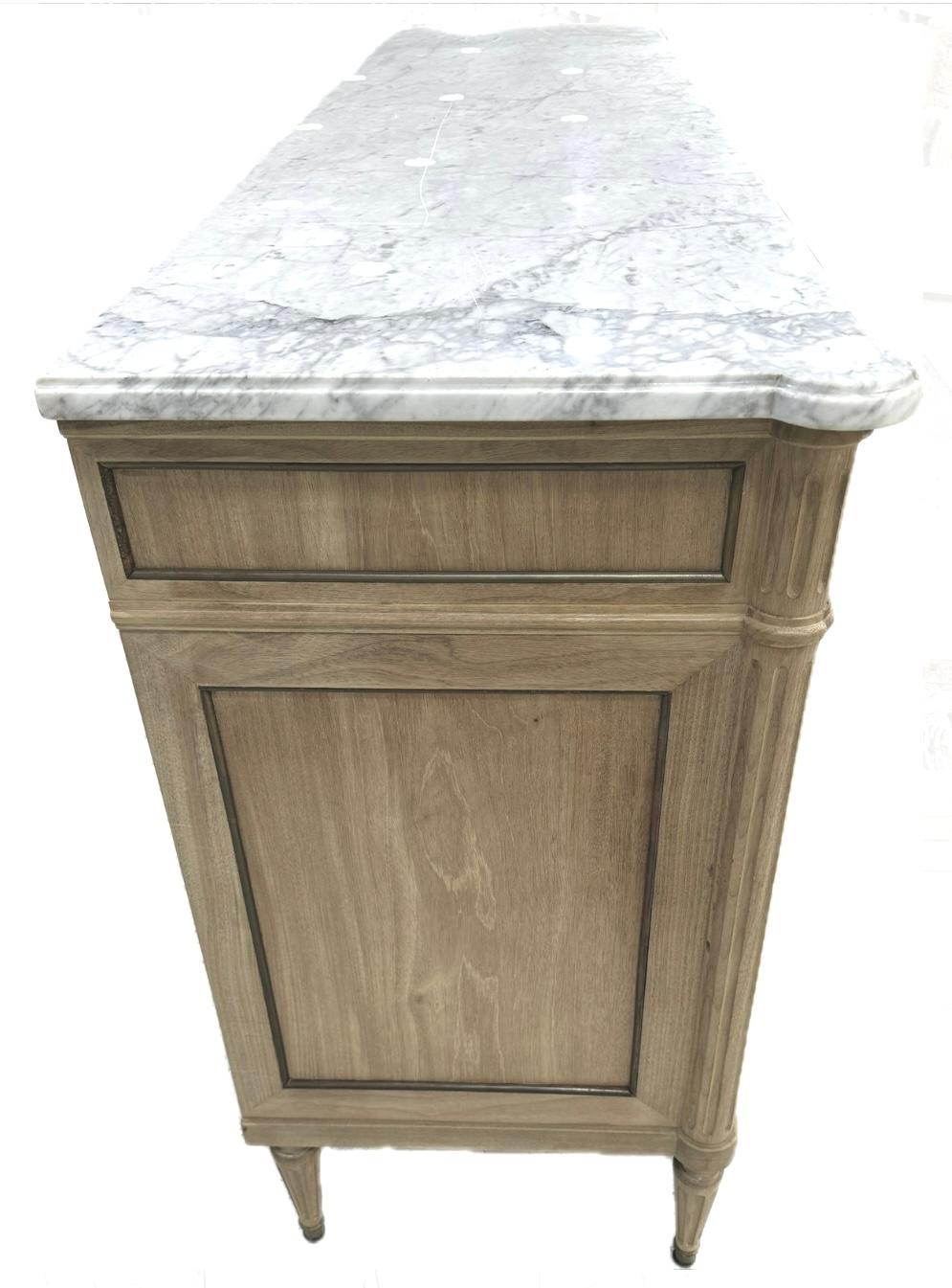 Louis XVI Style Marble Top Sideboard/Enfilade For Sale 3