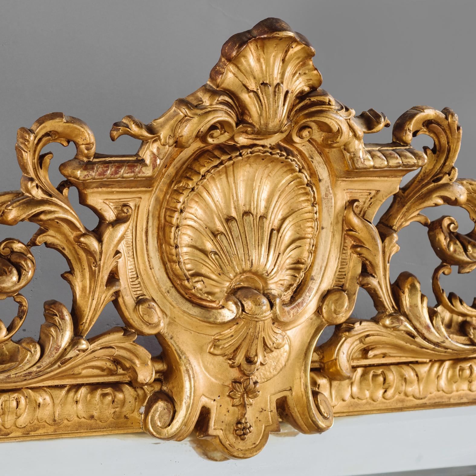 Spiegel im Louis-XVI-Stil mit Randrahmen, französisch, um 1890 (Louis XVI.) im Angebot