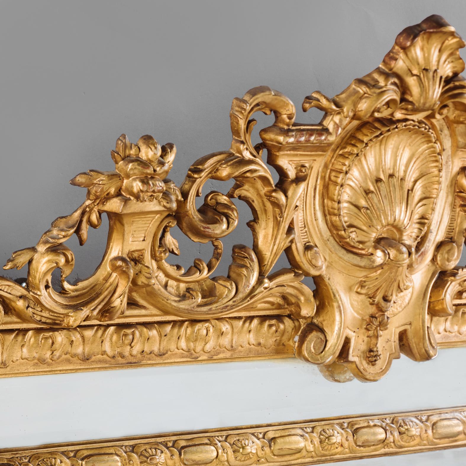 Spiegel im Louis-XVI-Stil mit Randrahmen, französisch, um 1890 (Französisch) im Angebot