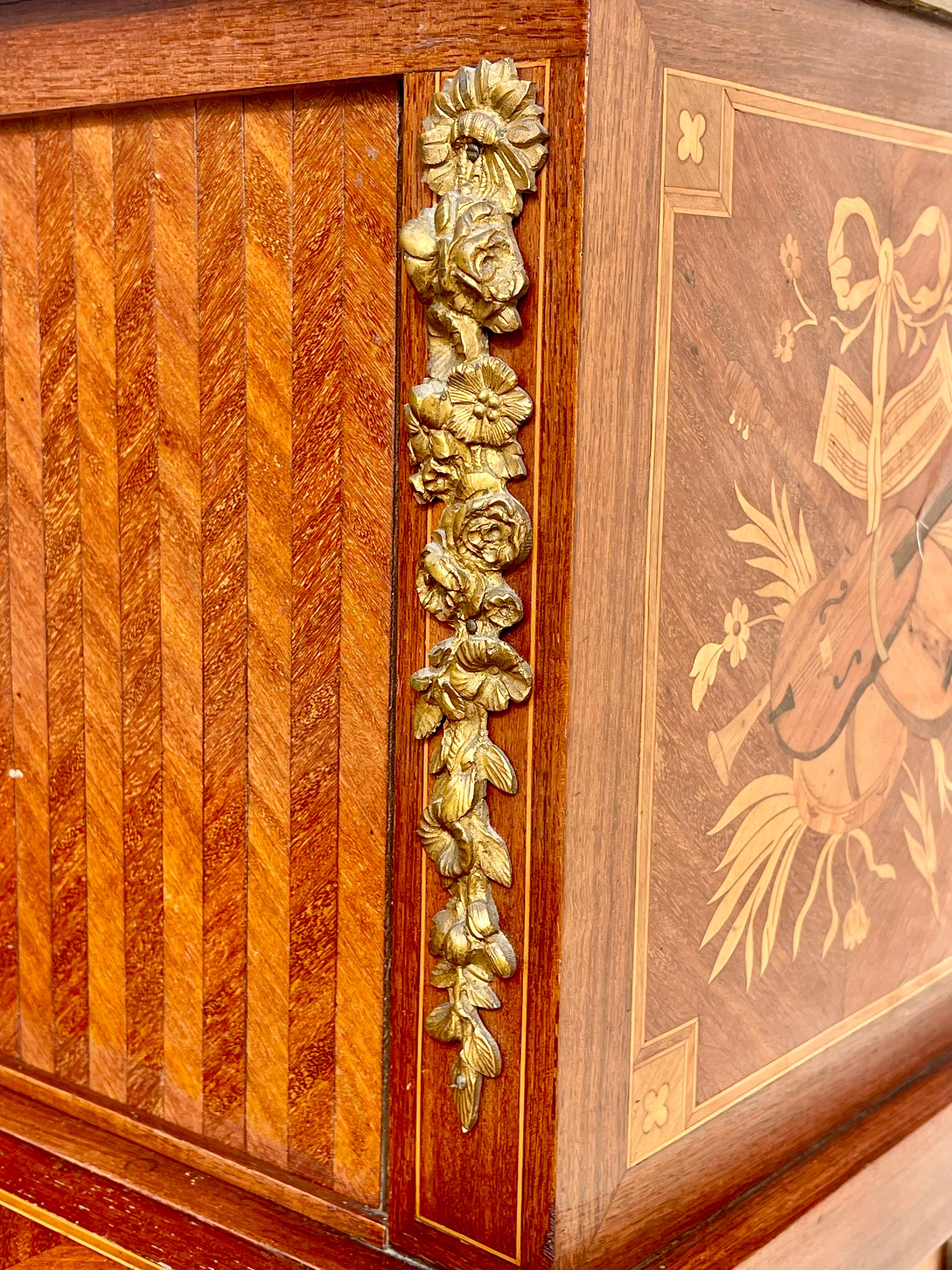 Scrivania intarsiata in stile Luigi XVI/bonheur Du Jour in vendita 12