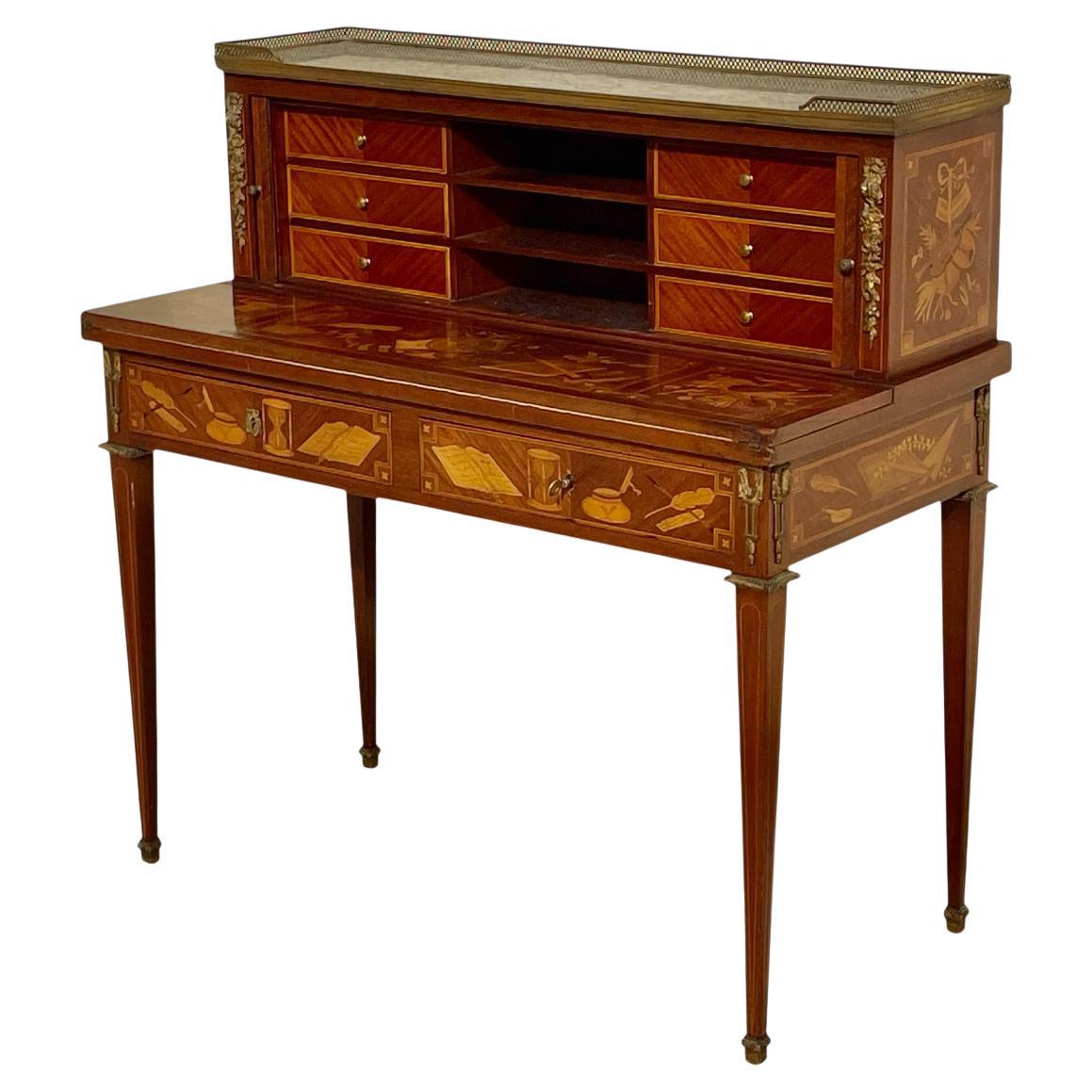 Louis XVI Style Marquetry Desk/bonheur Du Jour