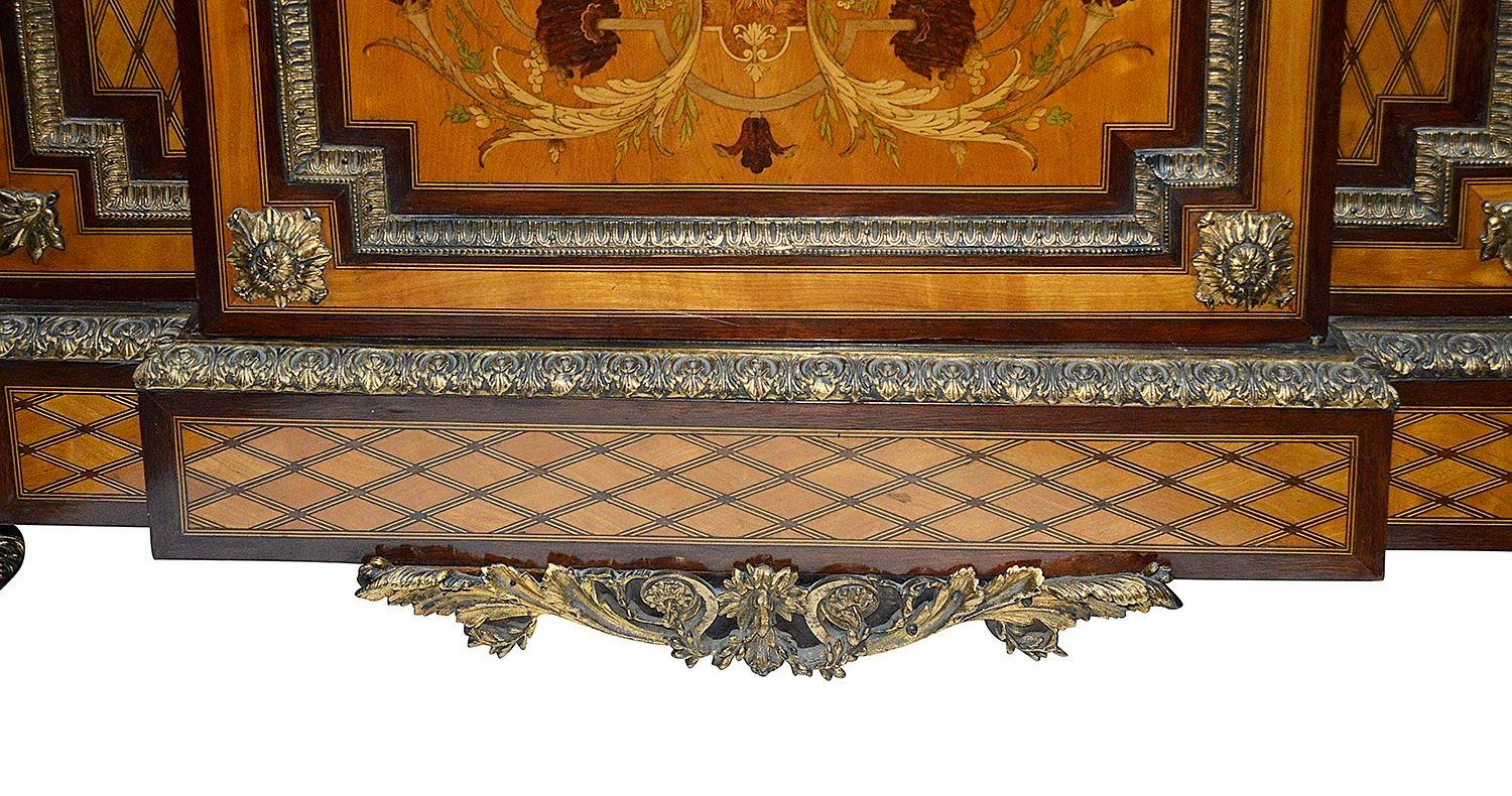 Louis XVI style marquetry inlaid side cabinet, 1880. For Sale 2