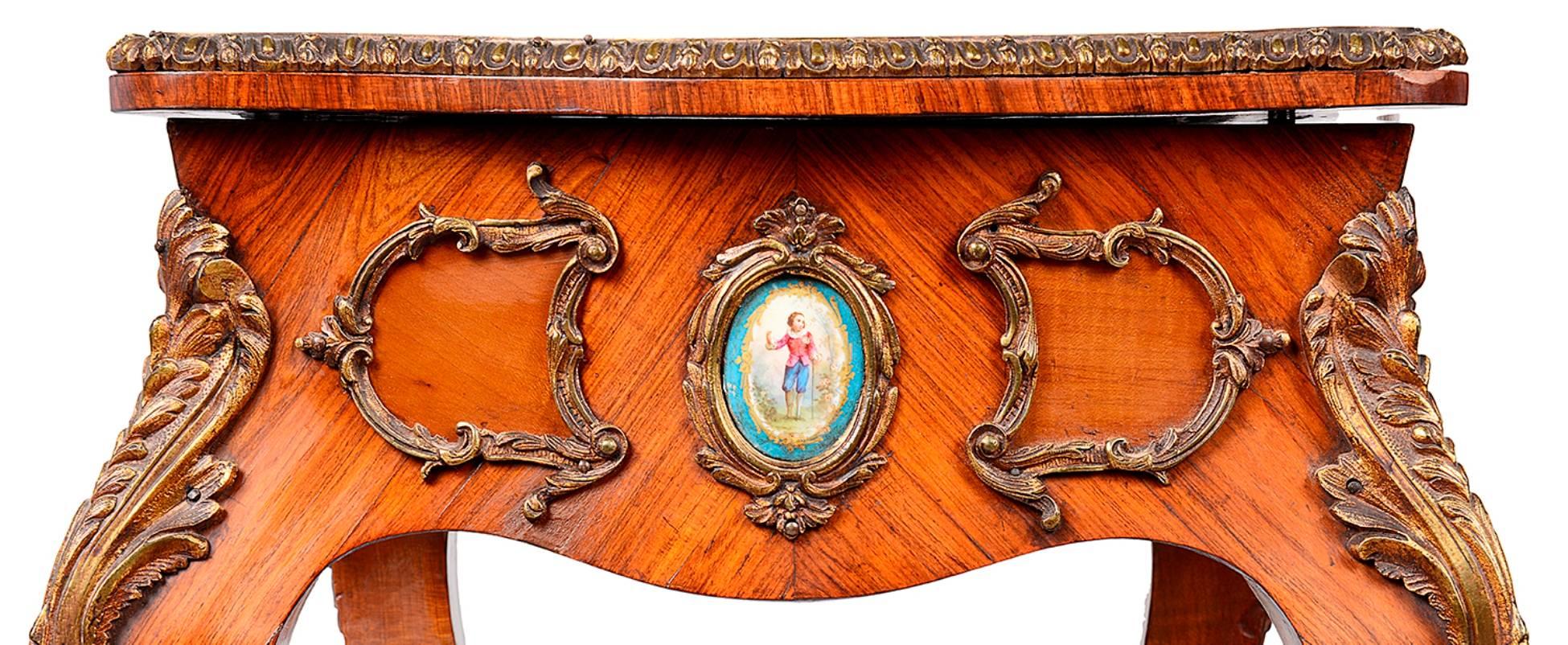 Louis XVI Style Marquetry Side Table, 19th Century For Sale 2