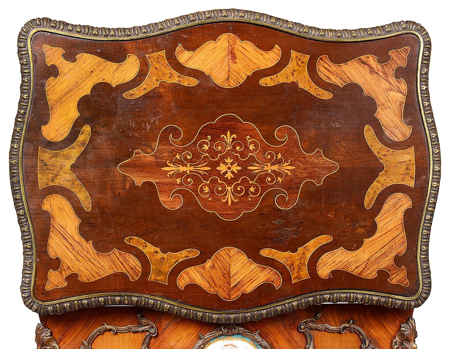 Louis XVI Style Marquetry Side Table, 19th Century For Sale 4