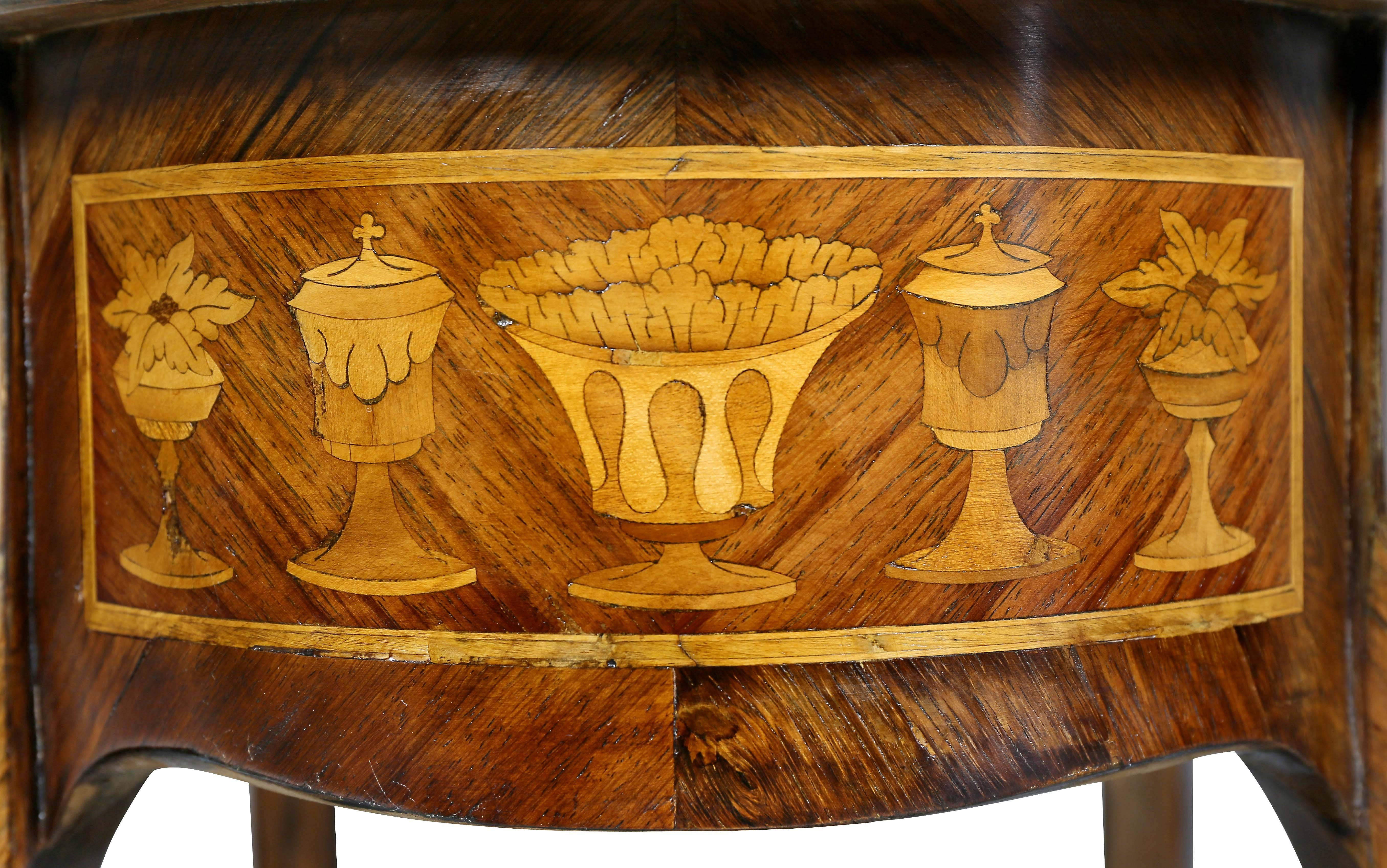 Louis XVI Style Marquetry Table A' Ecrire For Sale 4