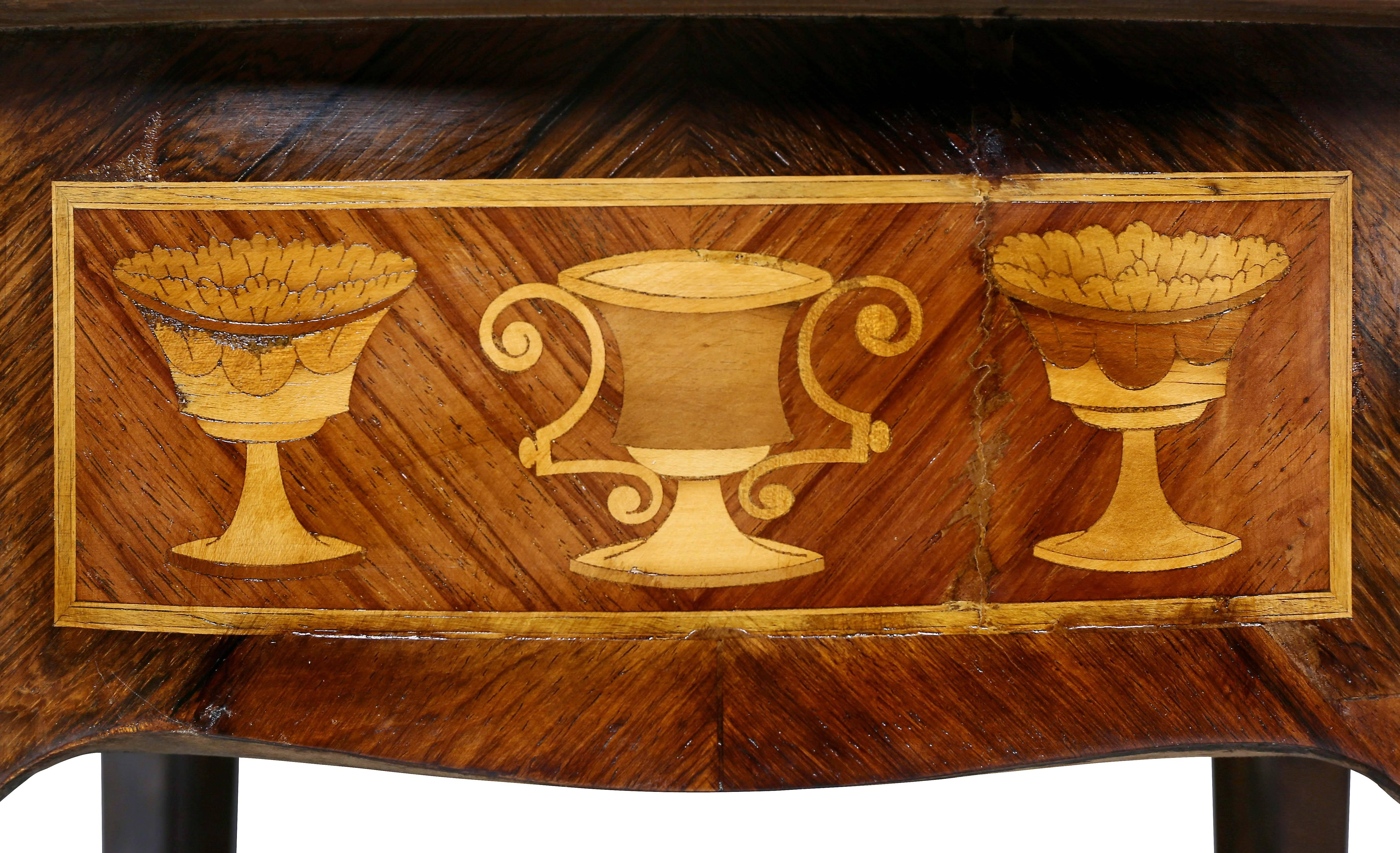 Louis XVI Style Marquetry Table A' Ecrire For Sale 6