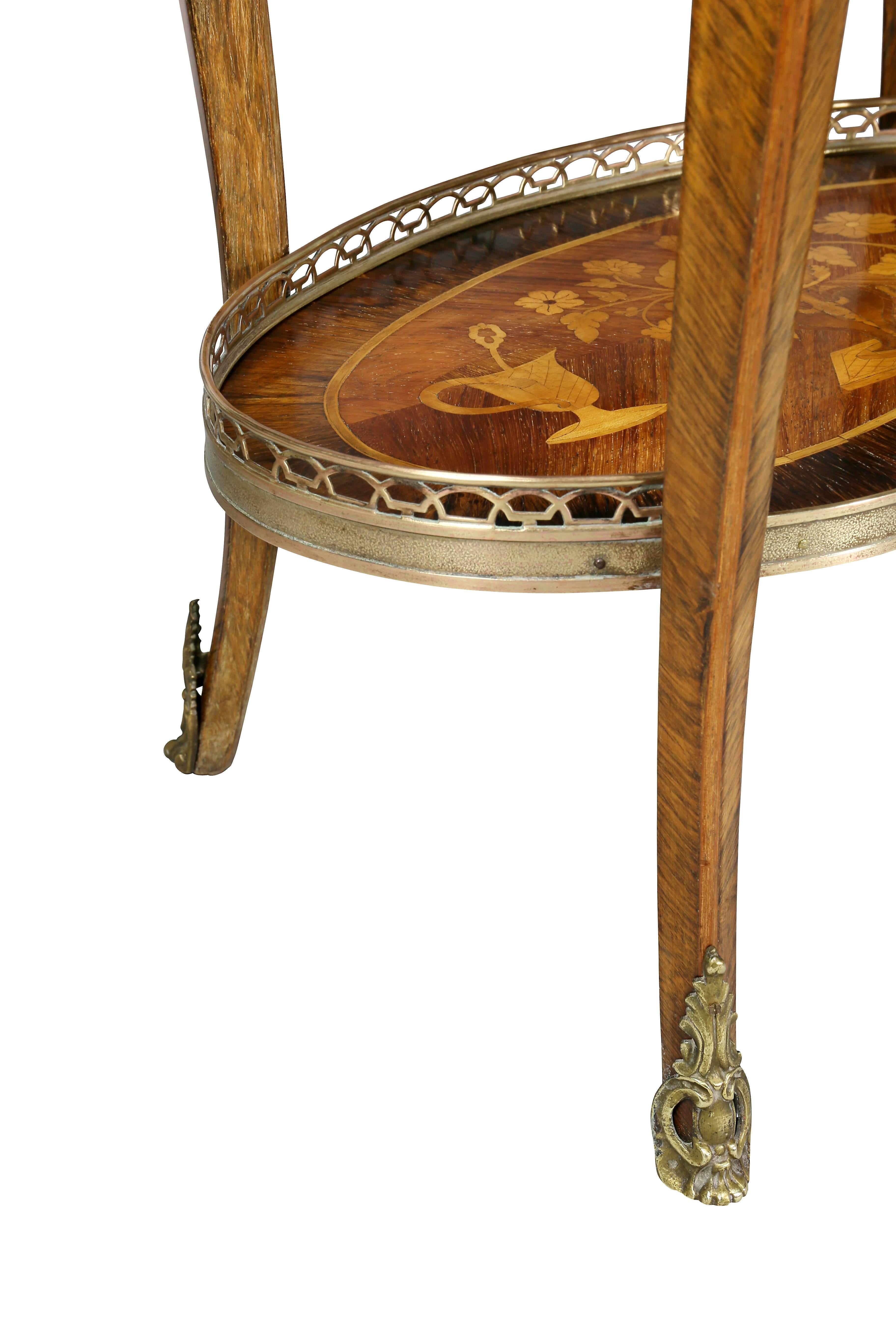 Louis XVI Style Marquetry Table A' Ecrire For Sale 1