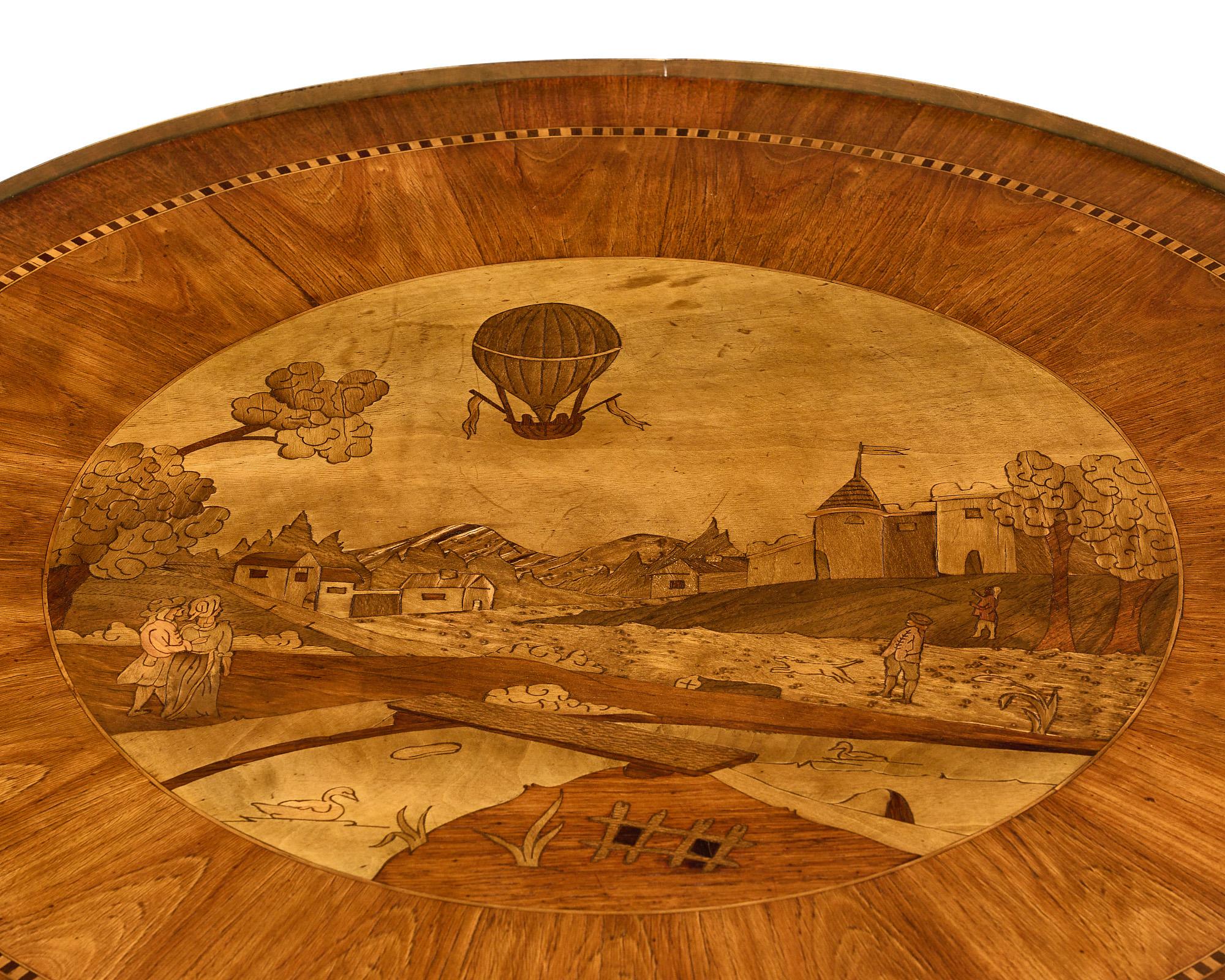 Louis XVI Style Marquetry Table 1