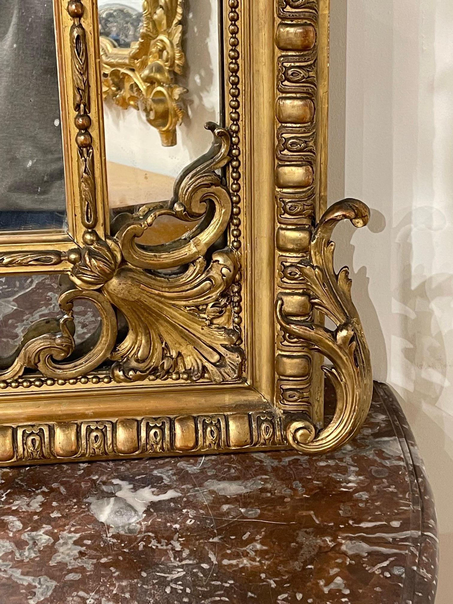 Miroir de style Louis XVI du XIXe siècle 1