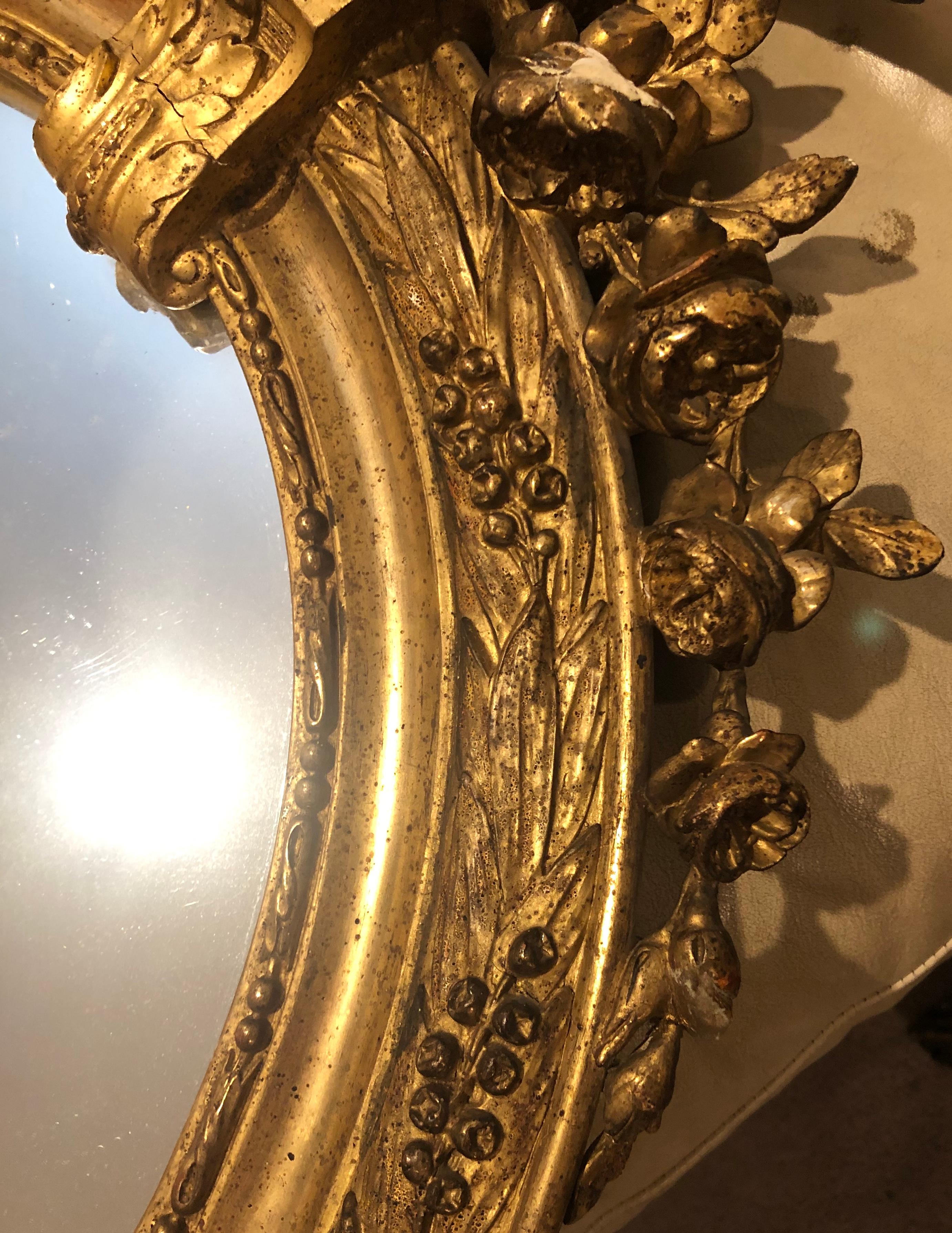 Carved Louis XVI Style Mirror, France, 19th Century