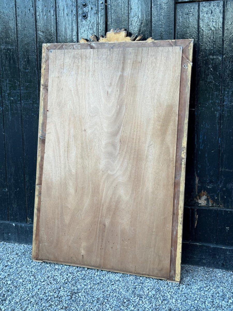 19th Century Louis XVI Style Mirror In Stuccoed And Gilded Wood Circa 1880 For Sale